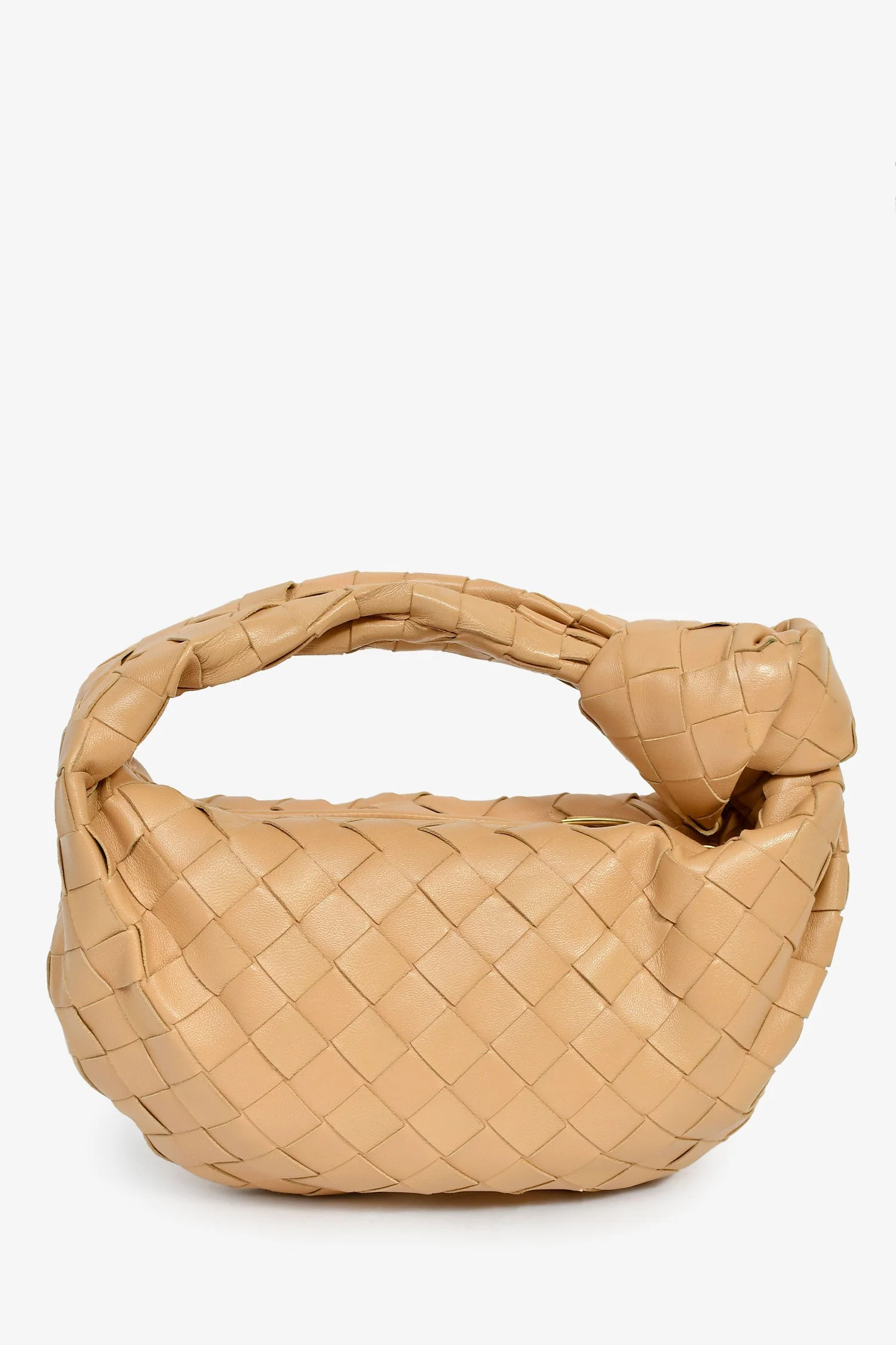 Bottega Veneta Beige Intrecciato Lambskin Mini Jodie Bag - Image 2