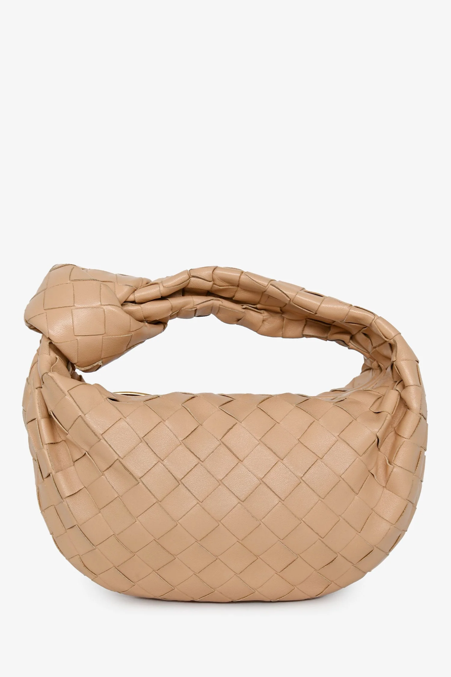 Bottega Veneta Beige Intrecciato Lambskin Mini Jodie Bag - Image 2
