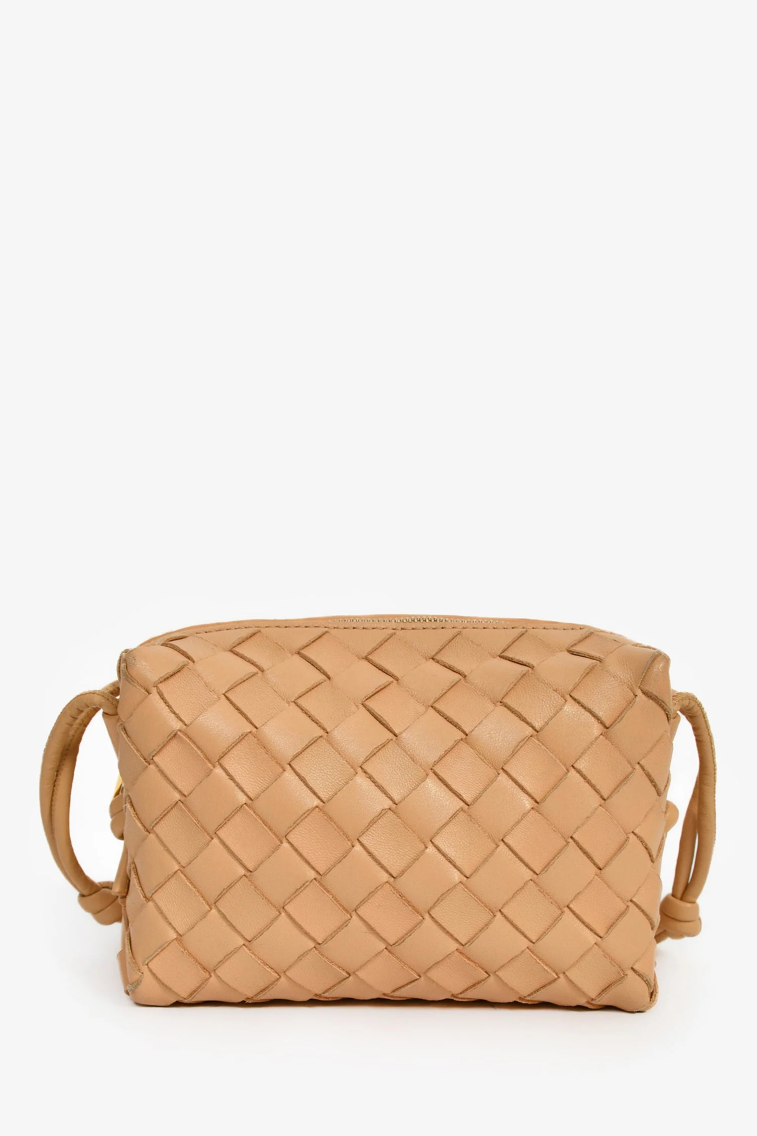 Bottega Veneta Beige Intrecciato Leather Mini Loop Camera Bag - Image 2