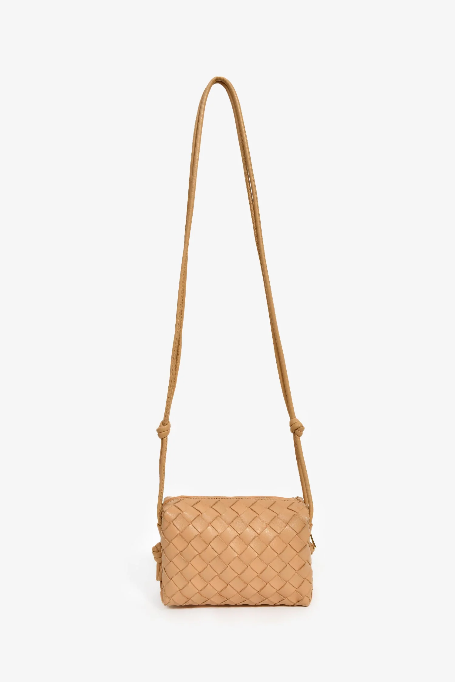Bottega Veneta Beige Intrecciato Leather Mini Loop Camera Bag - Image 7