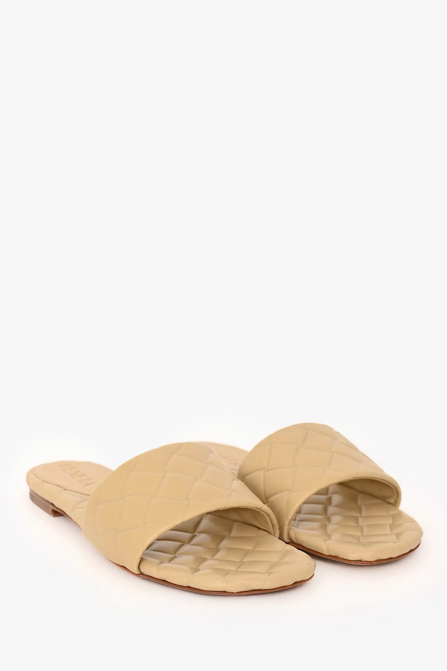 Bottega Veneta Beige Leather Amy Sandals Size 35 - Image 2