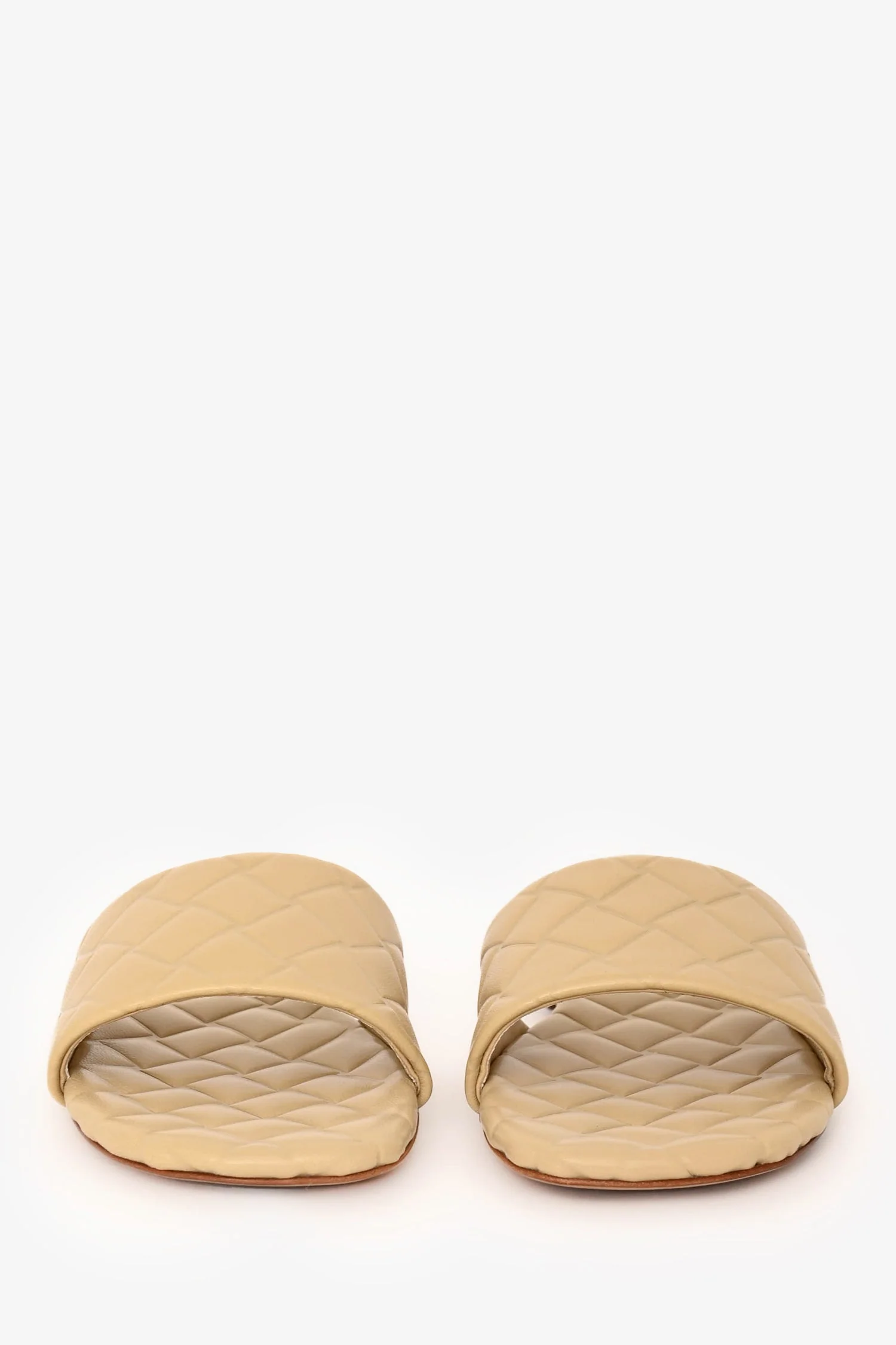 Bottega Veneta Beige Leather Amy Sandals Size 35 - Image 3