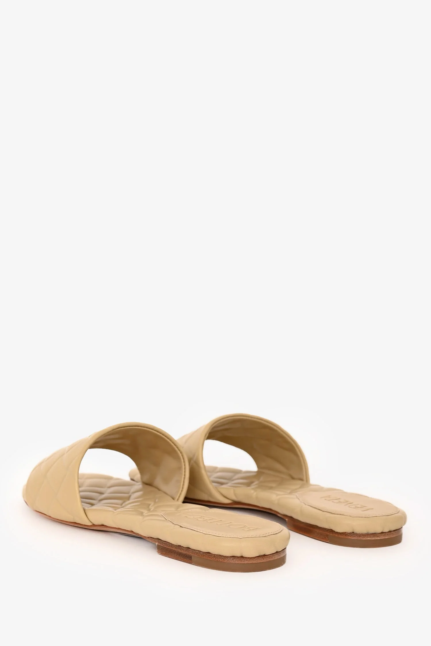Bottega Veneta Beige Leather Amy Sandals Size 35 - Image 4