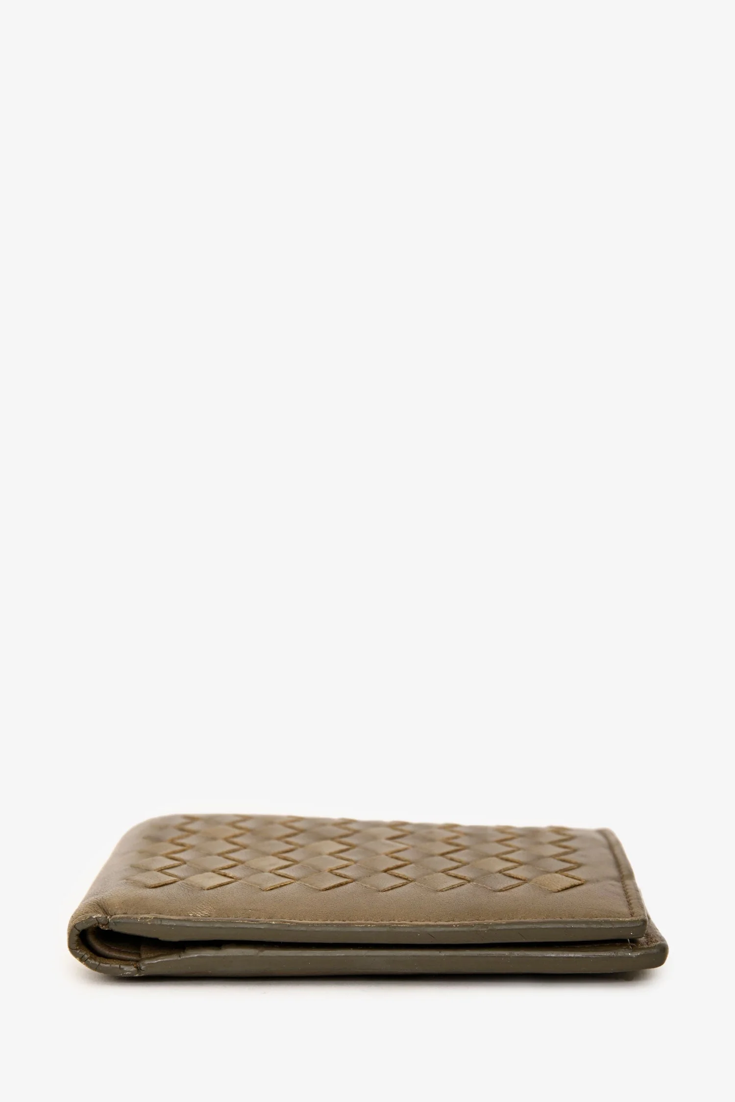 Bottega Veneta Beige Leather Intrecciato Bi-Fold Wallet - Image 5