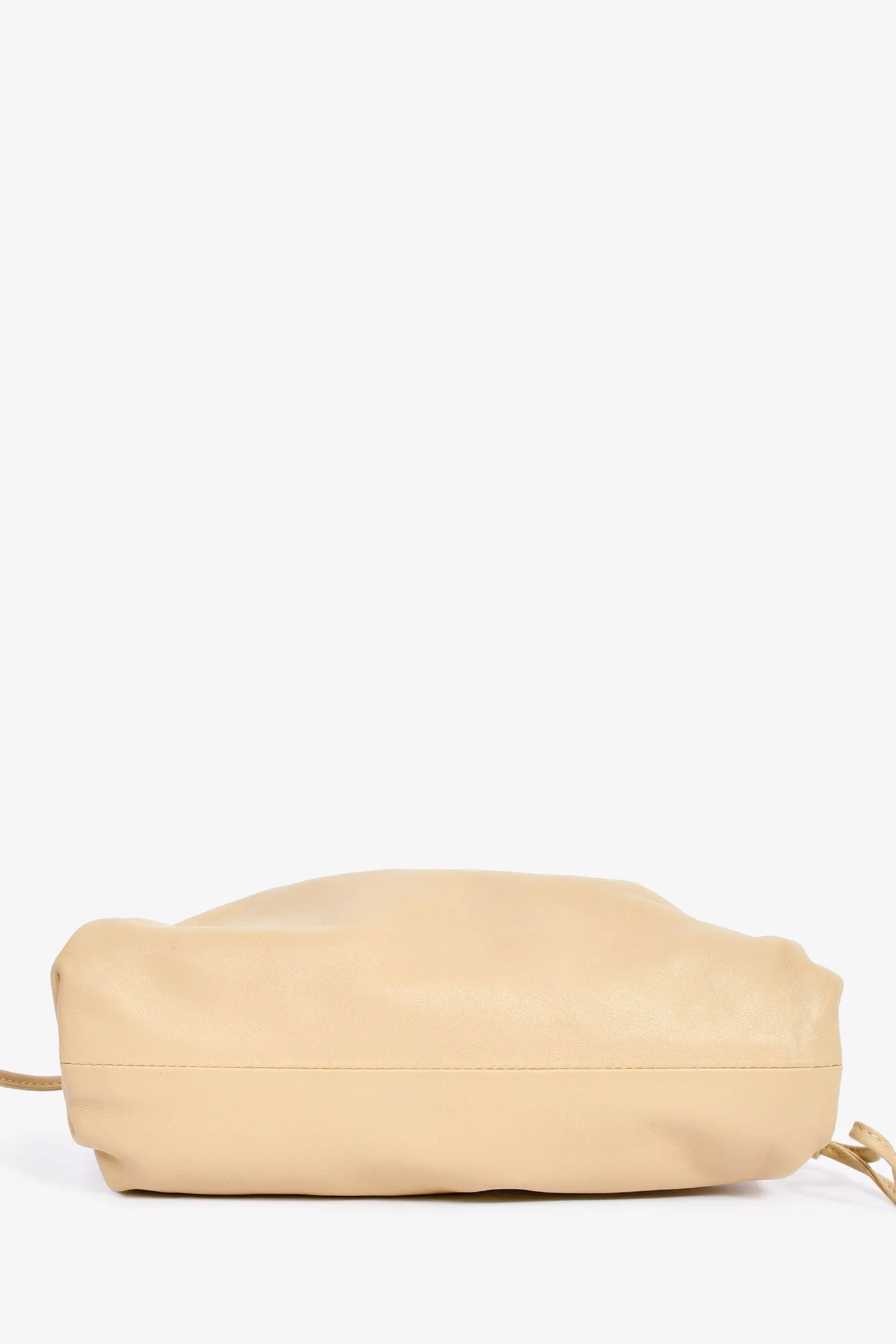 Bottega Veneta Beige Leather Mini Pouch Bag - Image 5