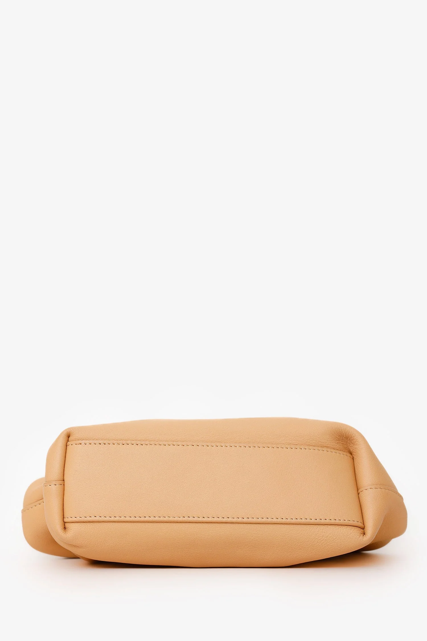 Bottega Veneta Beige Leather Small Point Clutch With Strap - Image 5