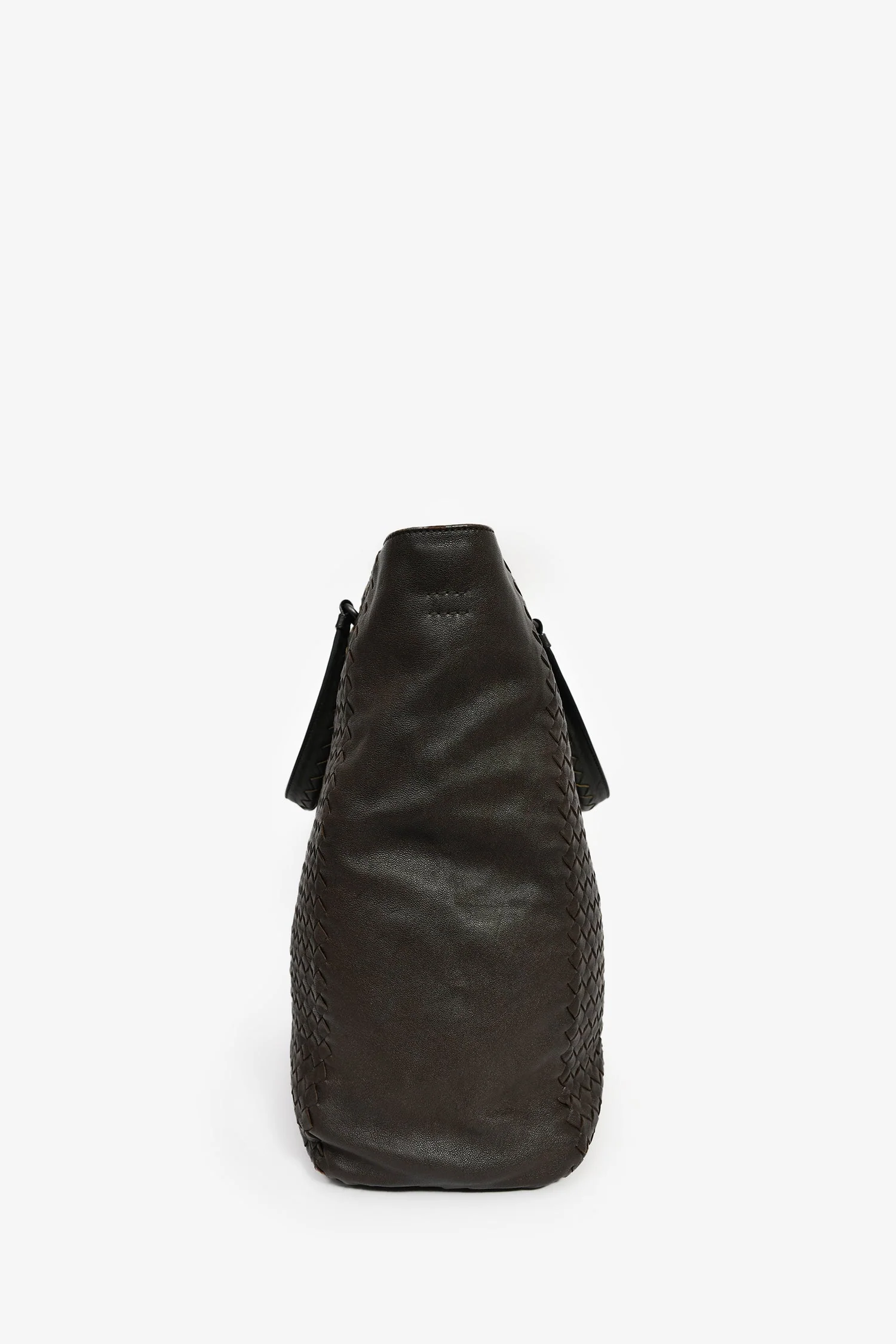 Bottega Veneta Black Intrecciato Leather Top Handle Tote Bag with Strap - Image 4