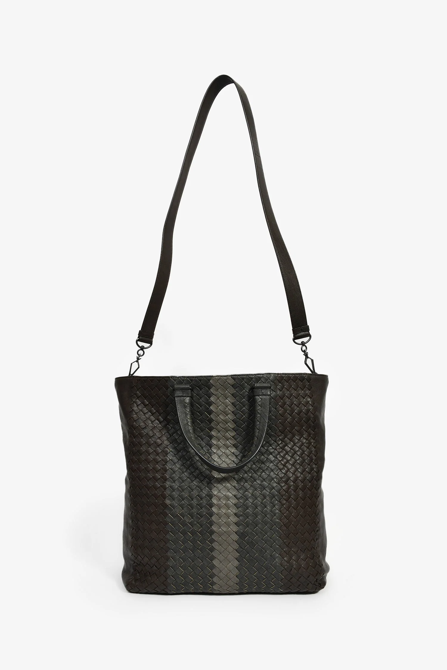 Bottega Veneta Black Intrecciato Leather Top Handle Tote Bag with Strap - Image 7