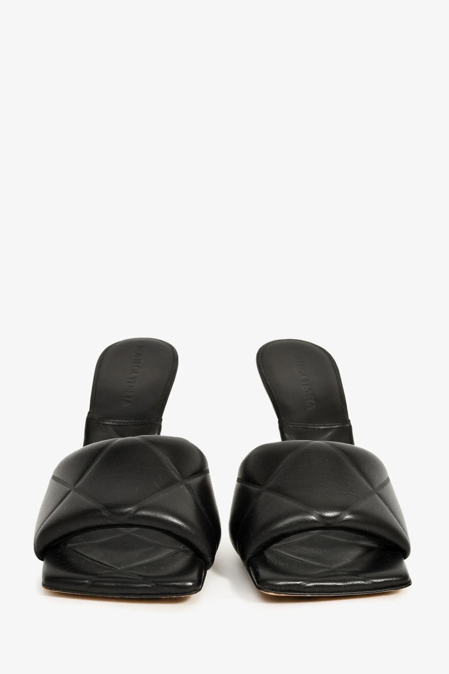 Bottega Veneta Black Intrecciato Padded Heeled Sandals Size 36 - Image 3