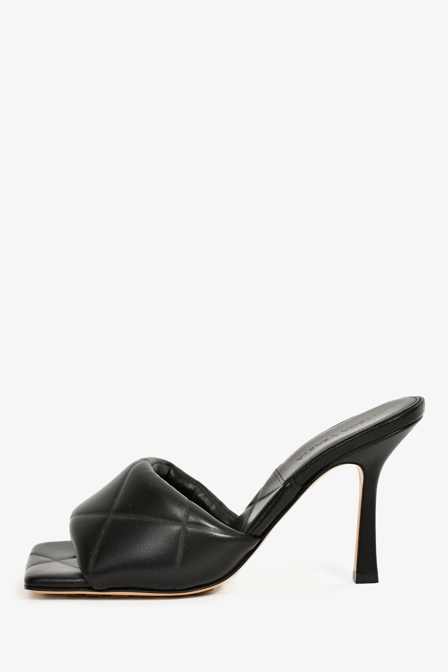 Bottega Veneta Black Intrecciato Padded Heeled Sandals Size 36 - Image 4