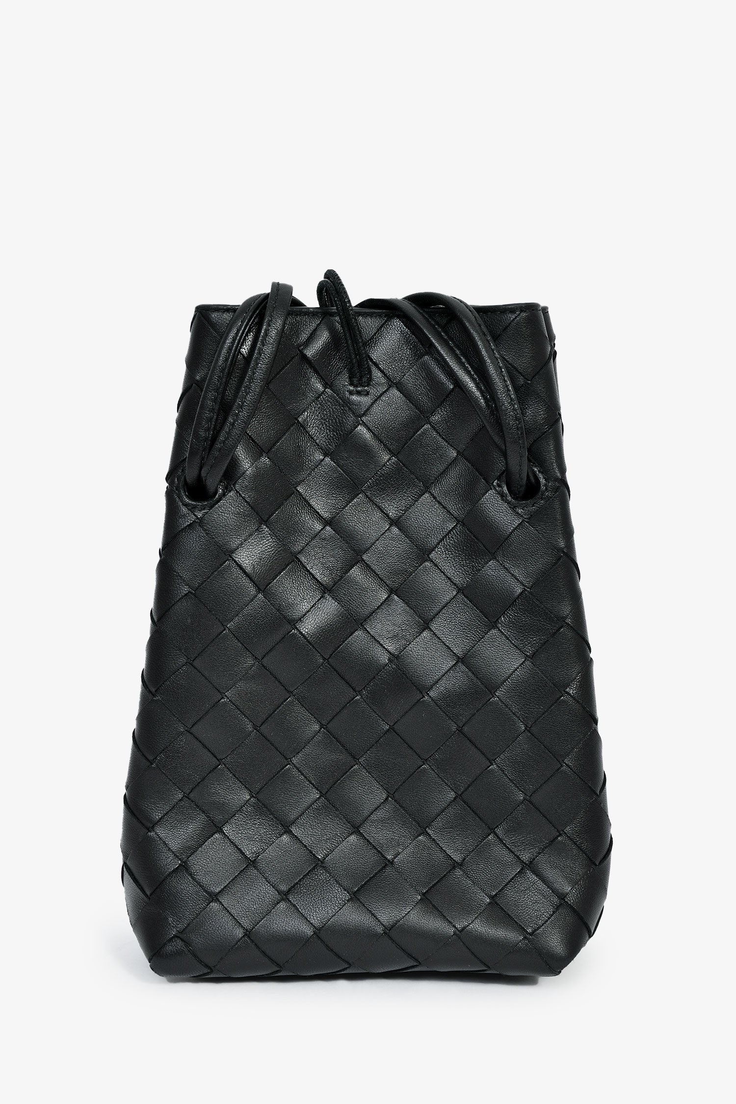 Bottega Veneta Black Leather 'Andiamo' Phone Pouch - Image 2