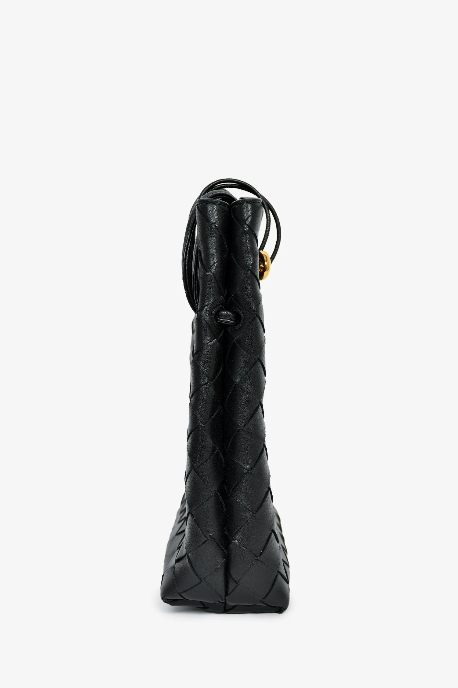 Bottega Veneta Black Leather 'Andiamo' Phone Pouch - Image 3