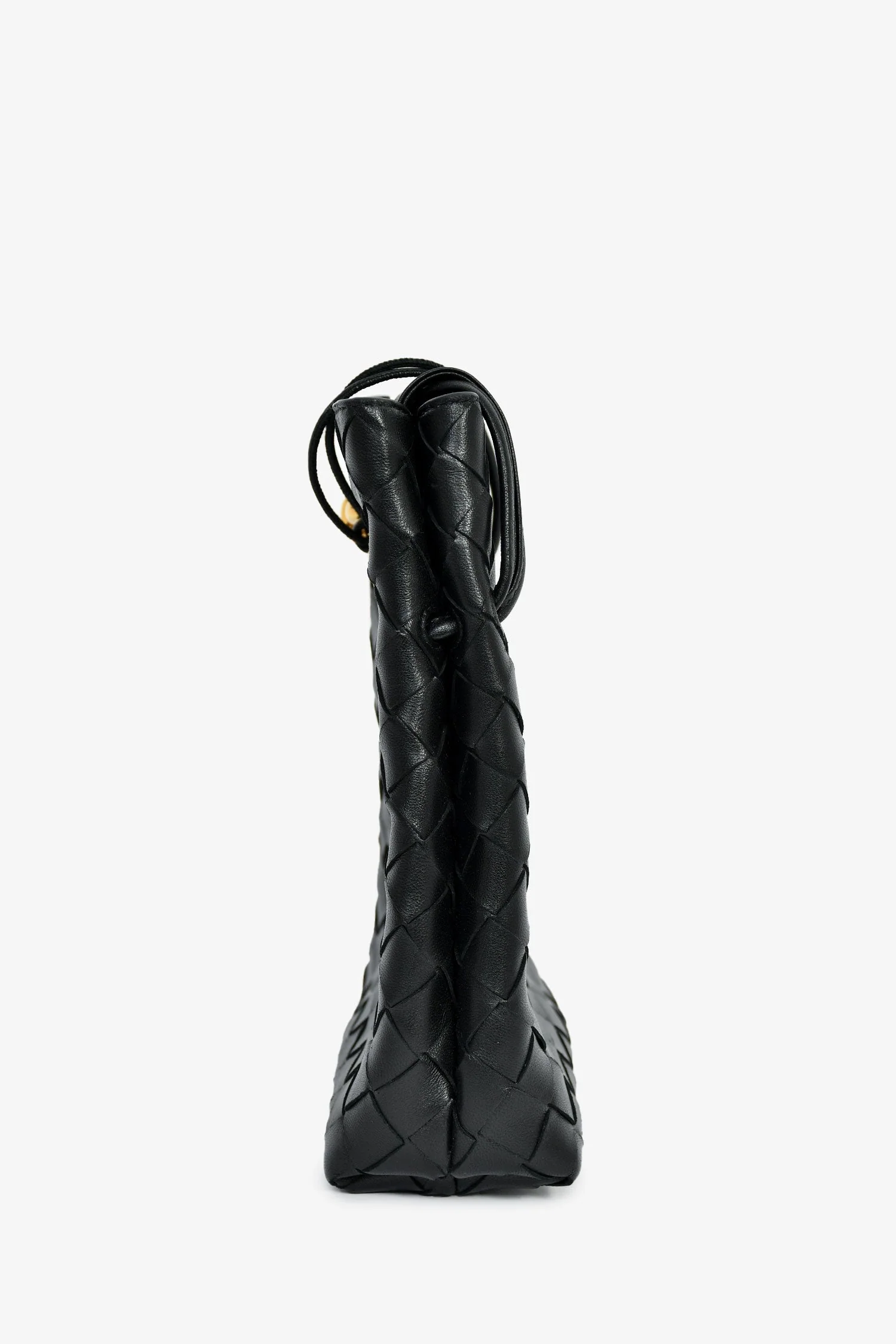 Bottega Veneta Black Leather 'Andiamo' Phone Pouch - Image 4
