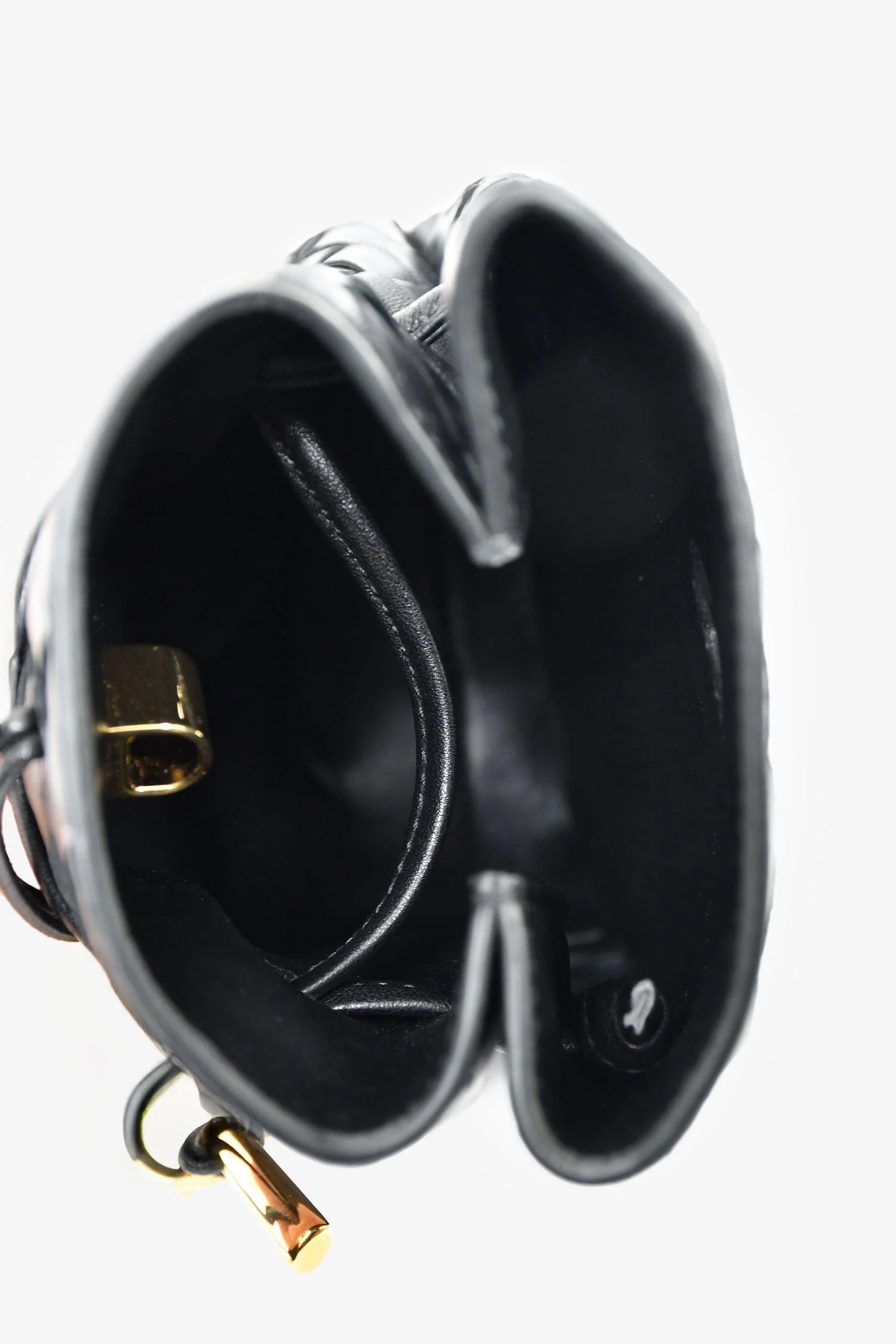 Bottega Veneta Black Leather 'Andiamo' Phone Pouch - Image 6