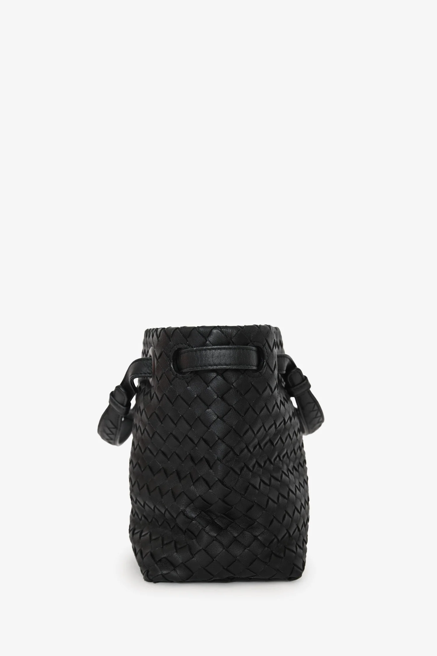 Bottega Veneta Black Leather Intrecciato Small 'Garda' Tote - Image 3