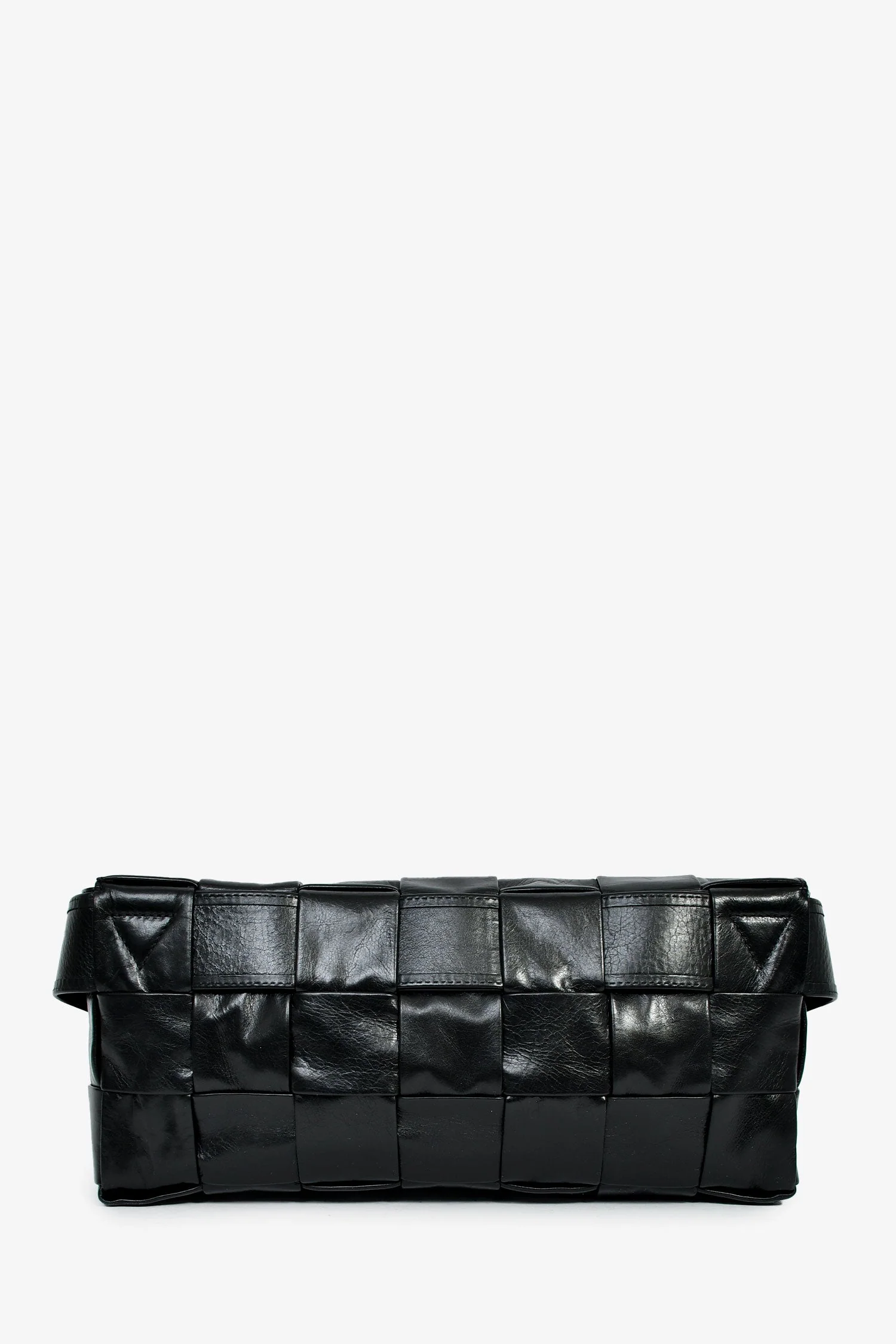 Bottega Veneta Black Leather Intrecciato 'The Stretch Cassette' Belt Bag With Zip Pouch - Image 2
