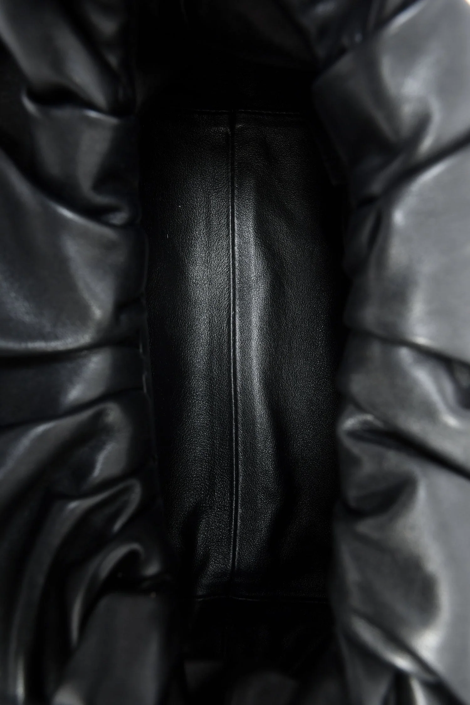 Bottega Veneta Black Leather Shoulder Pouch - Image 6
