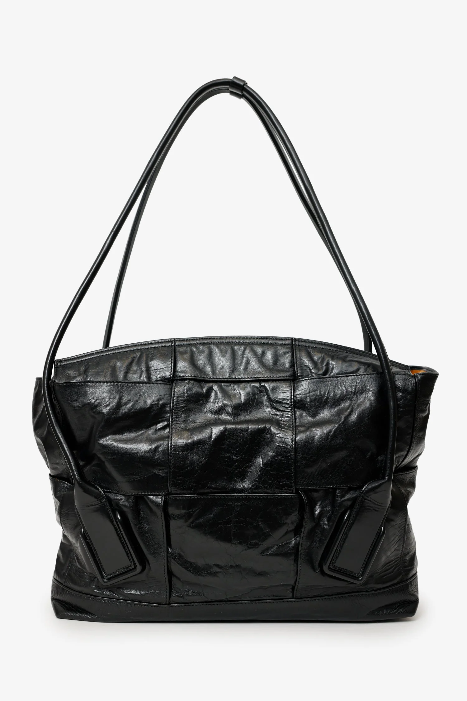 Bottega Veneta Black Maxi Intrecciato Leather Large Arco Slouch Bag - Image 3