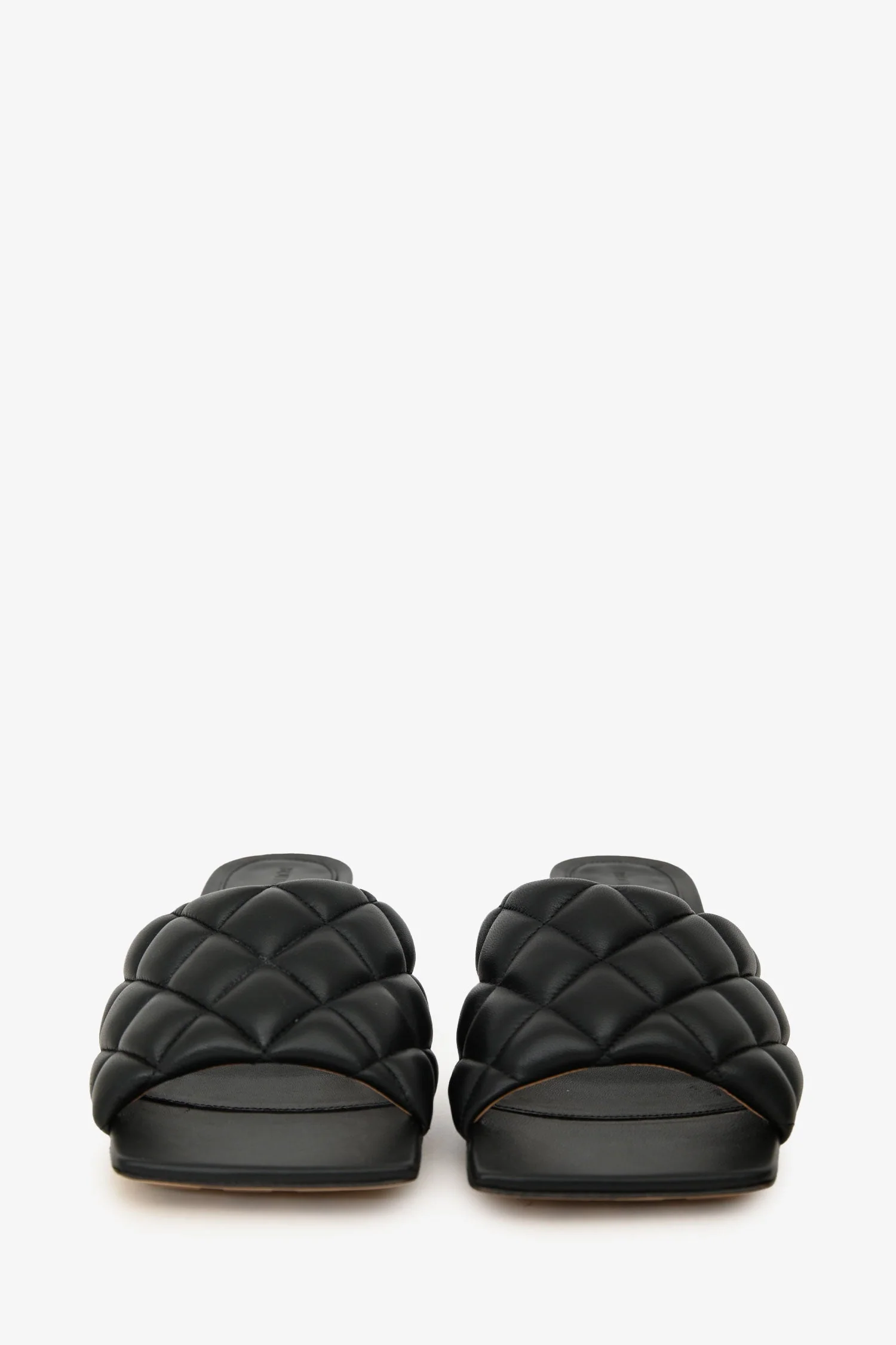 Bottega Veneta Black Quilted Puff Leather 'Lido' Kitten Heels Size 38.5 - Image 3