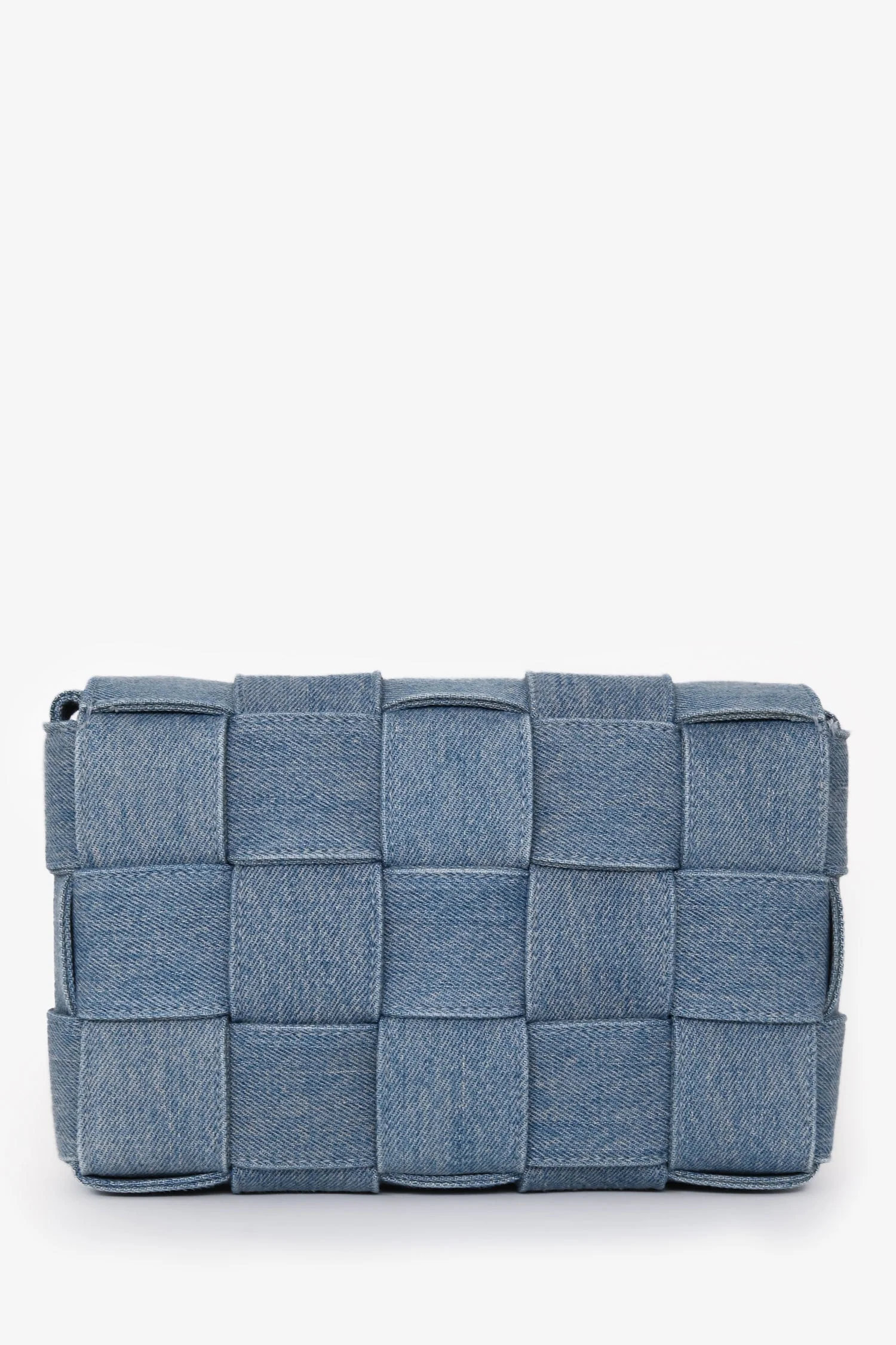 Bottega Veneta Blue Denim Intrecciato Cassette Crossbody Bag - Image 2