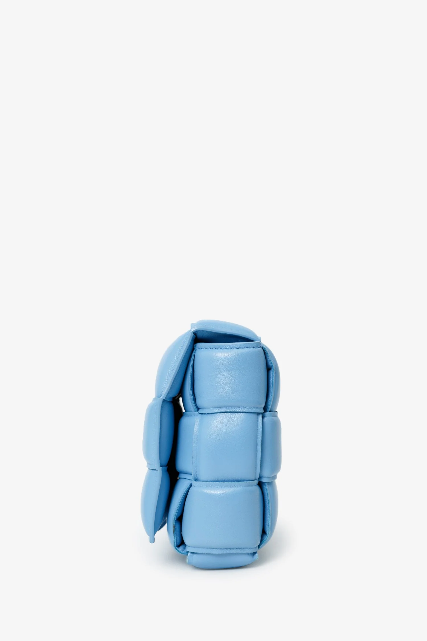 Bottega Veneta Blue Leather Intrecciato Padded Cassette Crossbody - Image 4