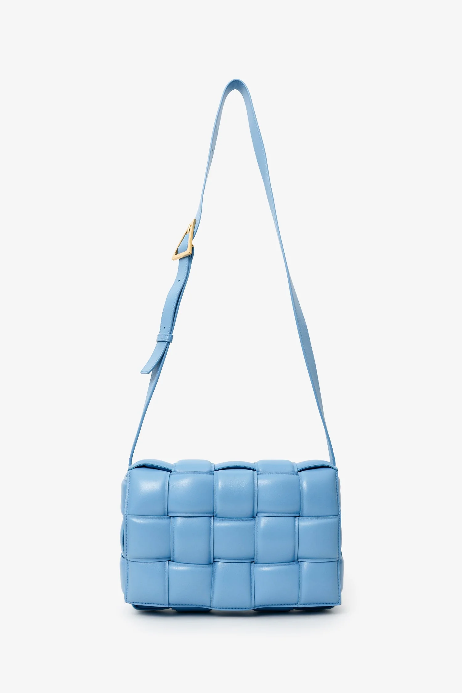 Bottega Veneta Blue Leather Intrecciato Padded Cassette Crossbody - Image 6
