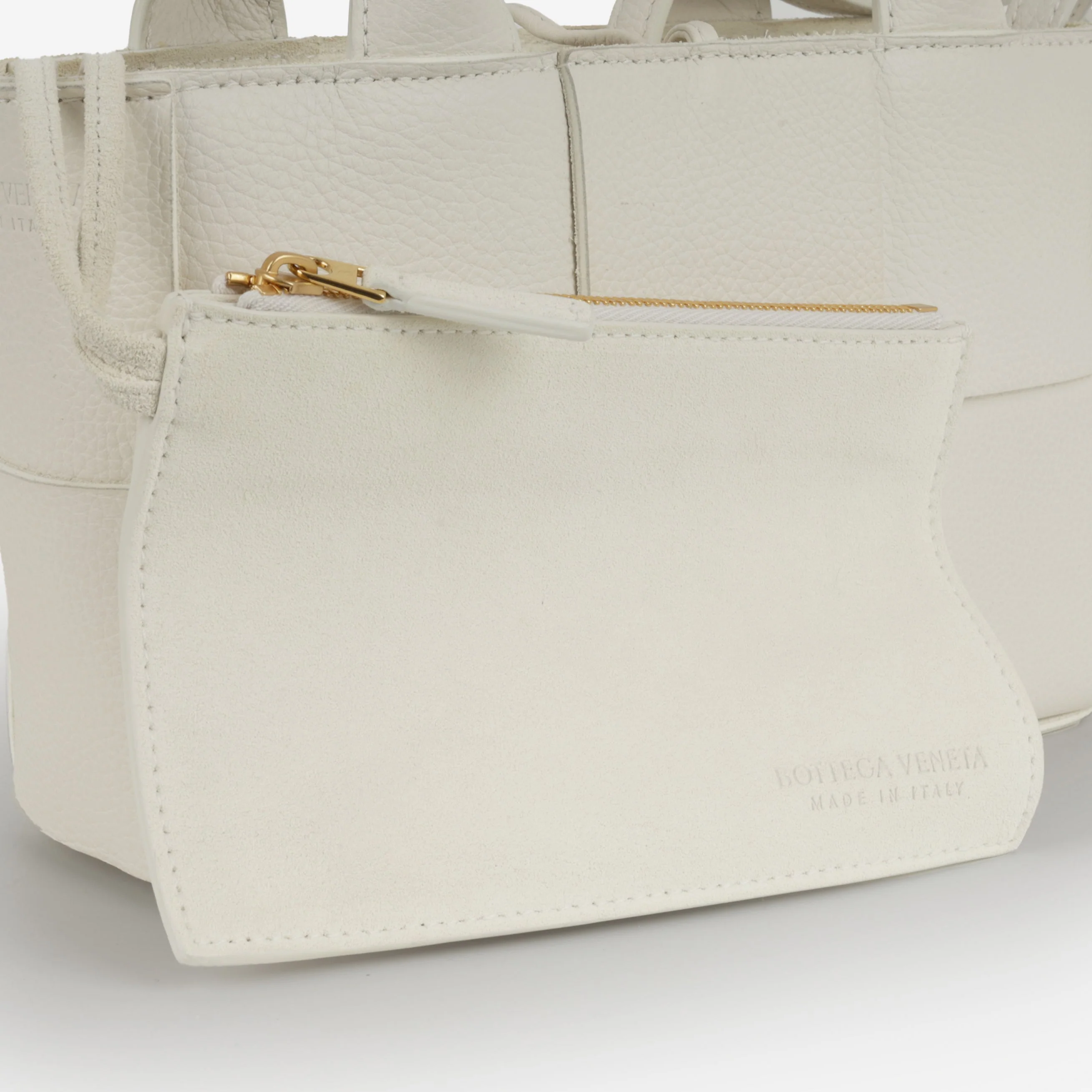 Bottega Veneta Candy Arco Tote - White Intrecciato | Gold Hardware - Image 8