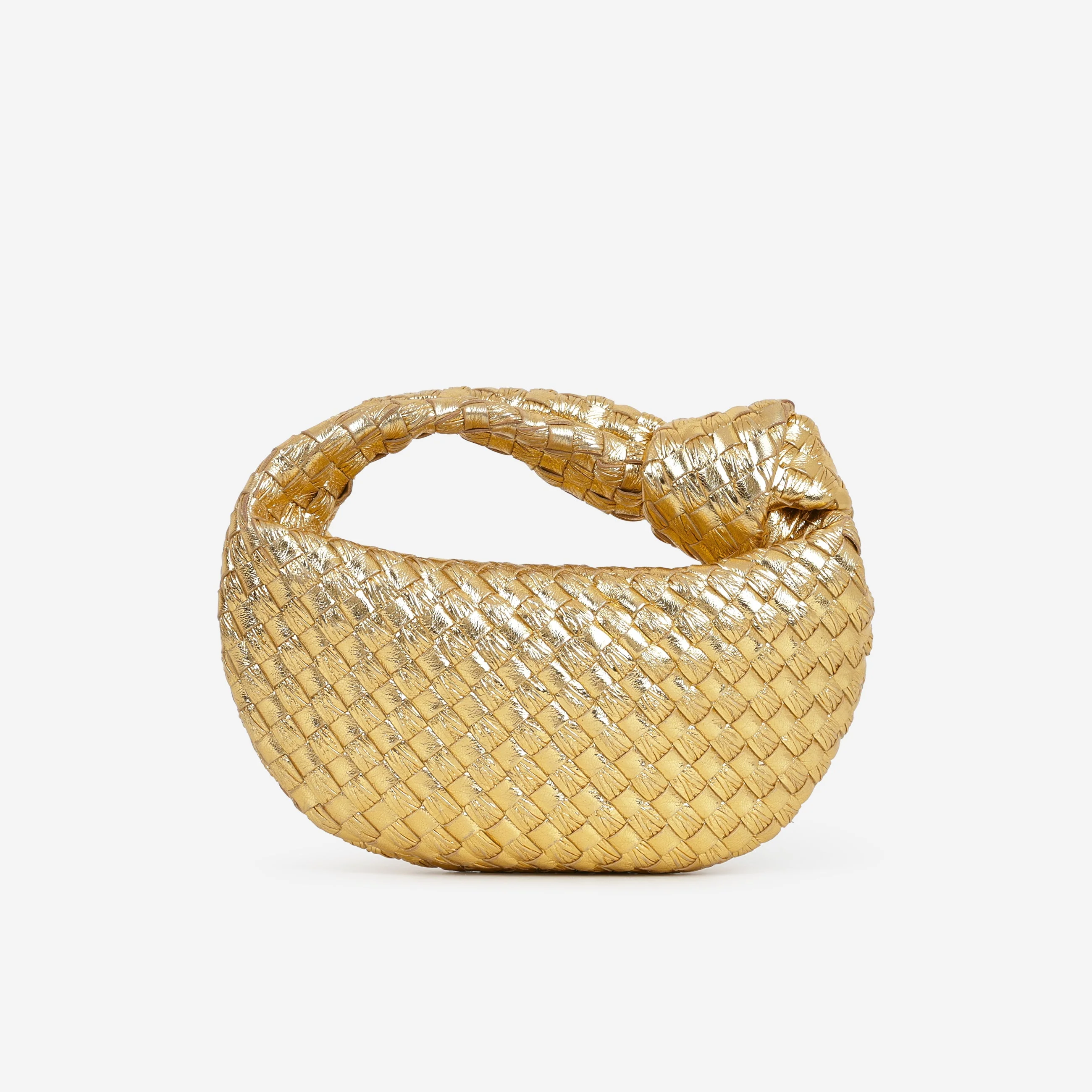 Bottega Veneta Mini Jodie - Gold Metallic Intrecciato | Gold Hardware - Image 3