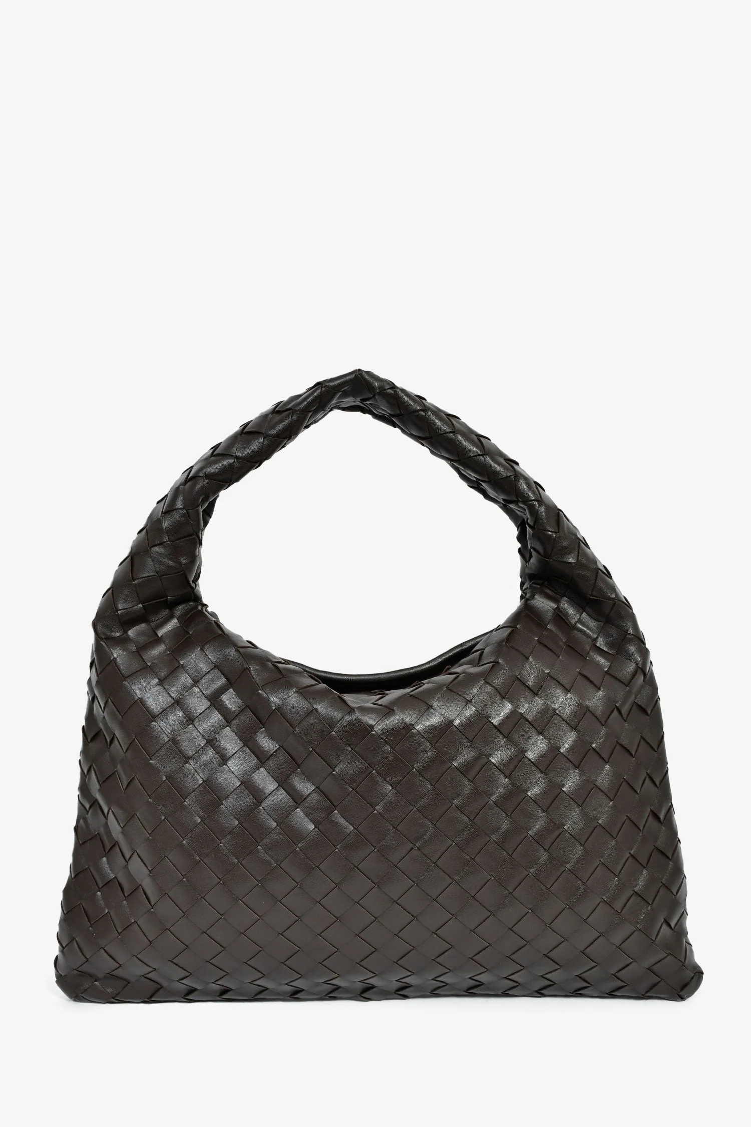Bottega Veneta Brown Intrecciato Leather Small Hop Bag - Image 2