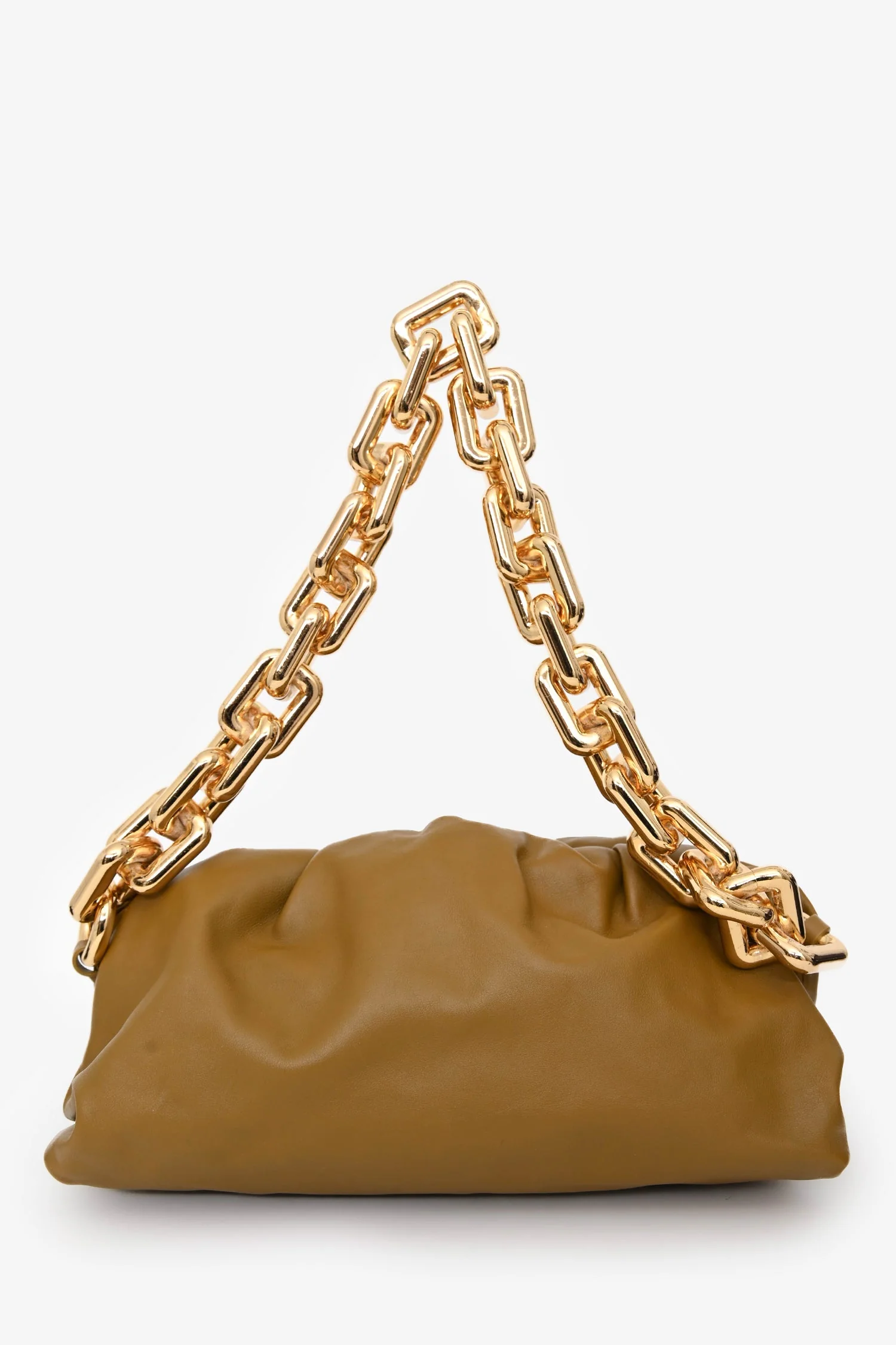 Bottega Veneta Brown Leather Chain Pouch - Image 2
