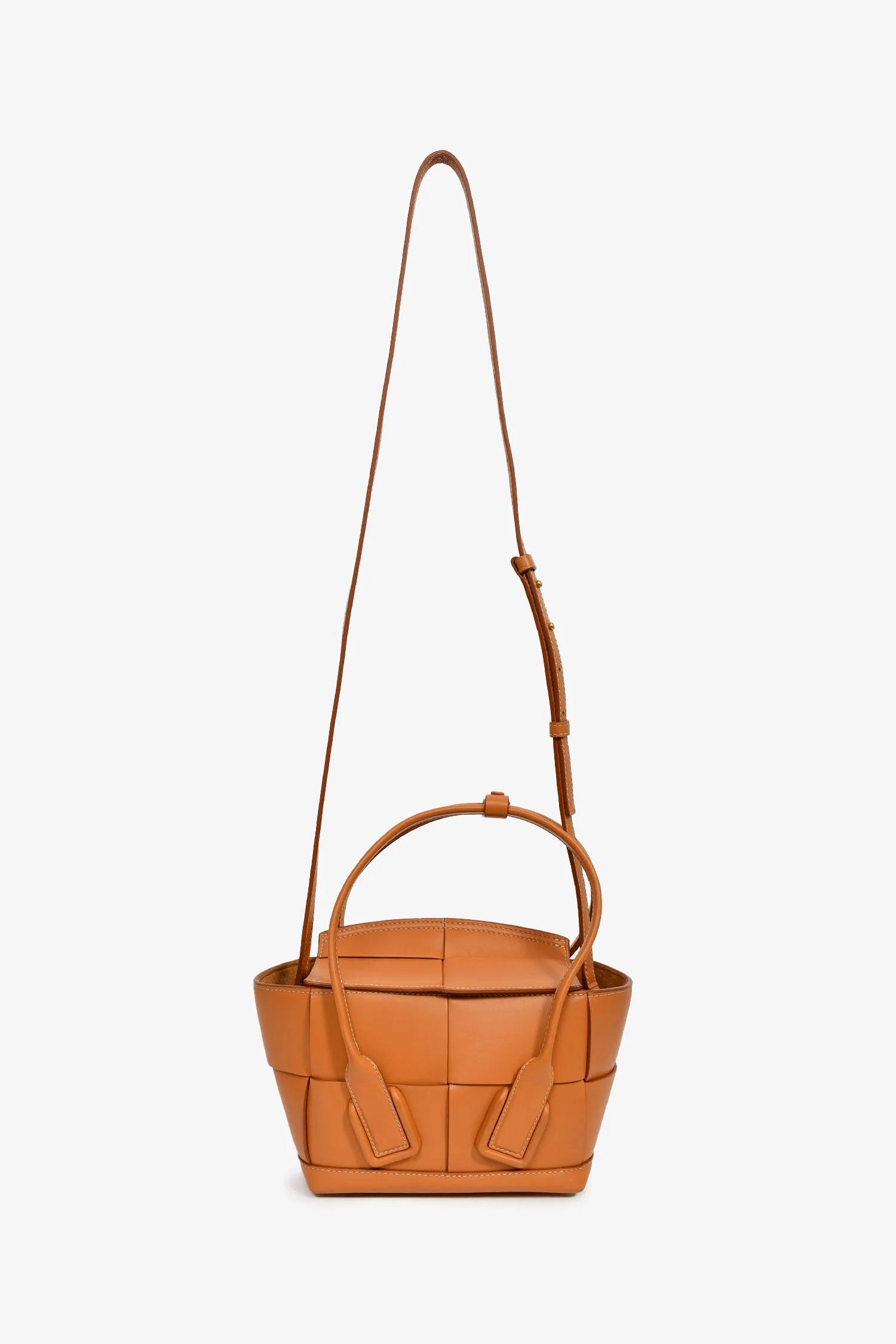 Bottega Veneta Brown Leather Intrecciato Acro Crossbody - Image 7