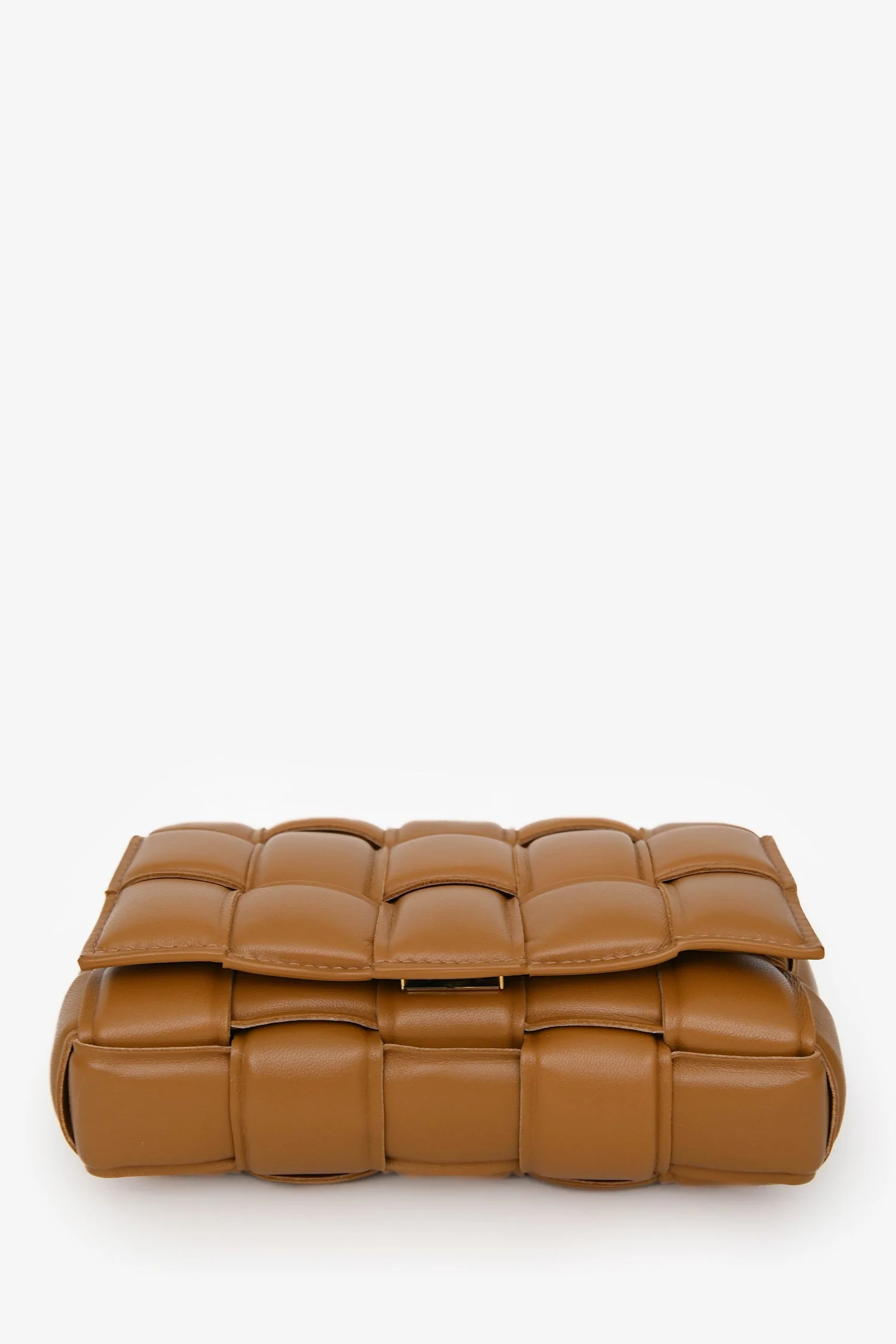 Bottega Veneta Camel Intrecciato Mini Padded Cassette Crossbody Bag - Image 5