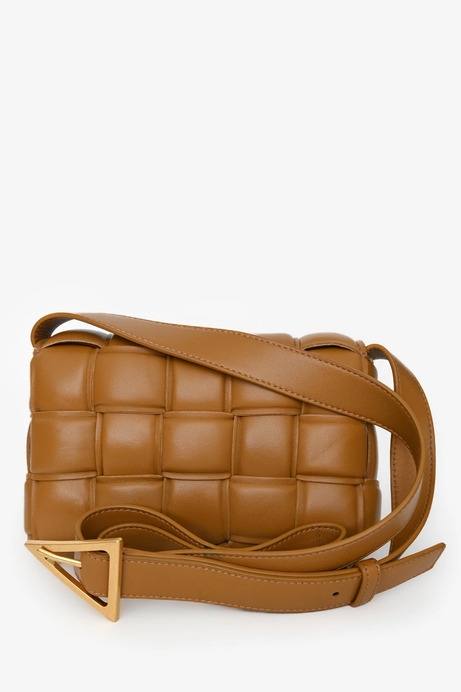 Bottega Veneta Camel Intrecciato Mini Padded Cassette Crossbody Bag - Image 7