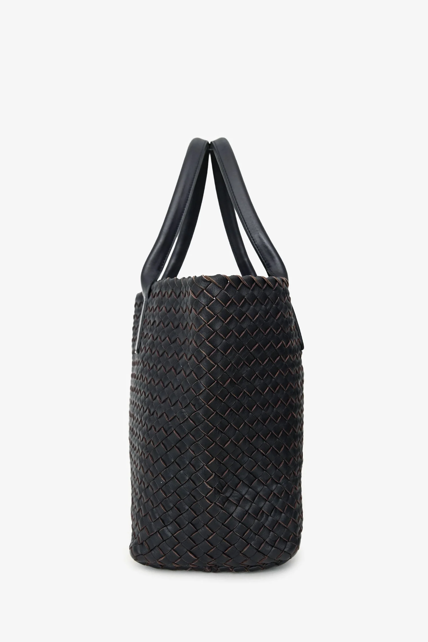 Bottega Veneta Dark Purple Intrecciato Tote - Image 3