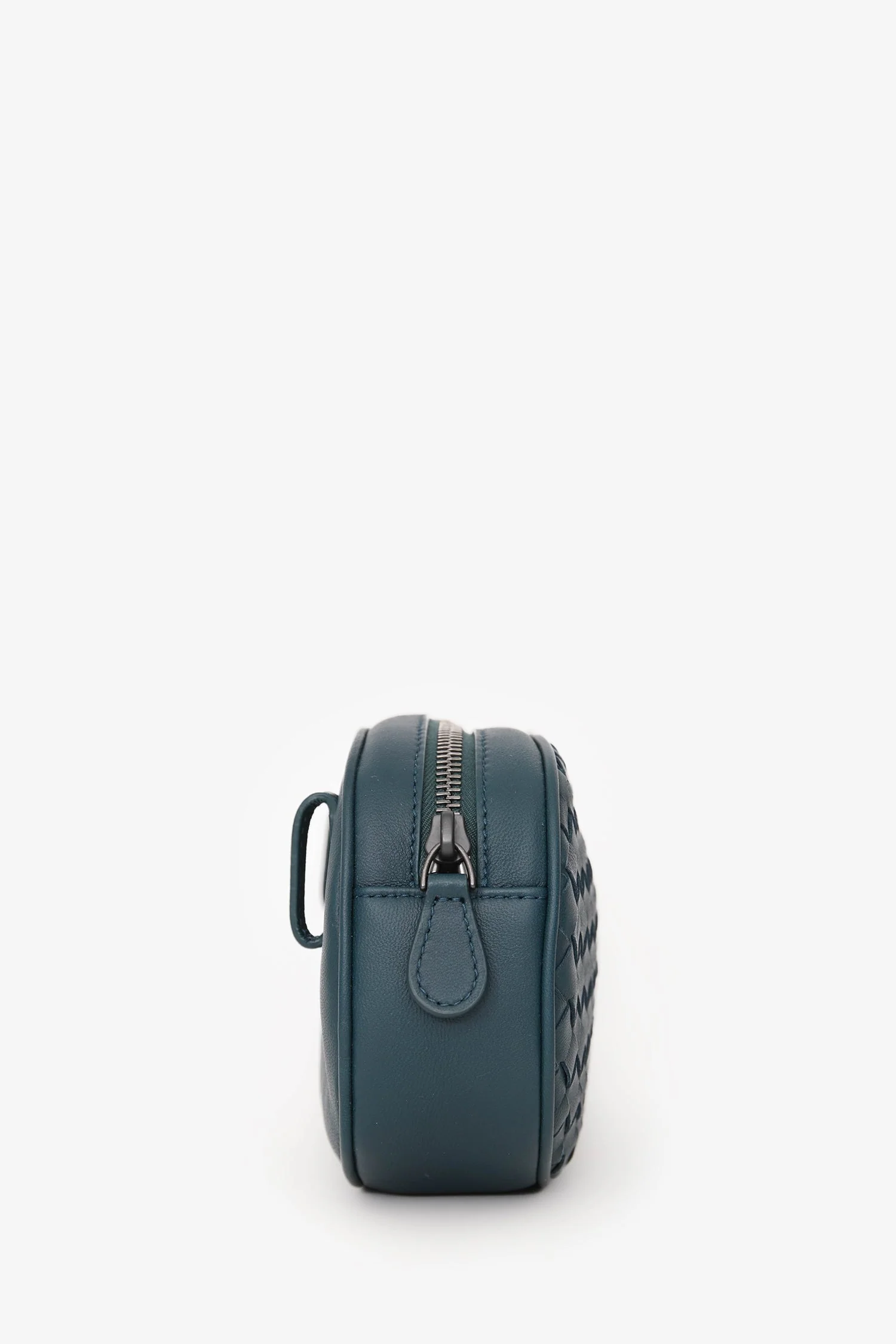 Bottega Veneta Deep Teal Leather Intrecciato Belt Bag - Image 3