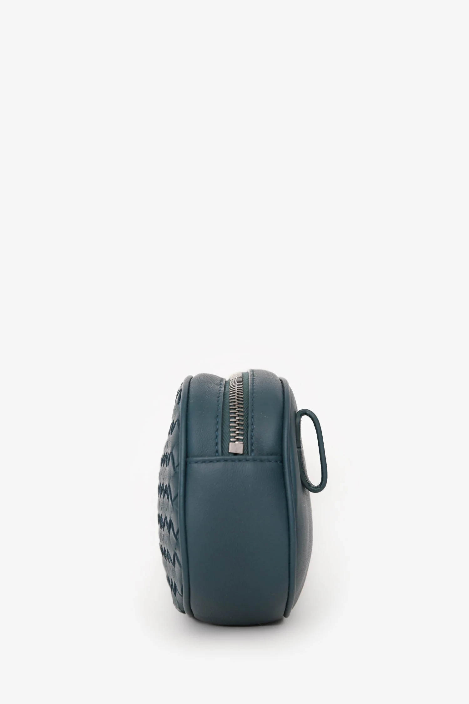 Bottega Veneta Deep Teal Leather Intrecciato Belt Bag - Image 4