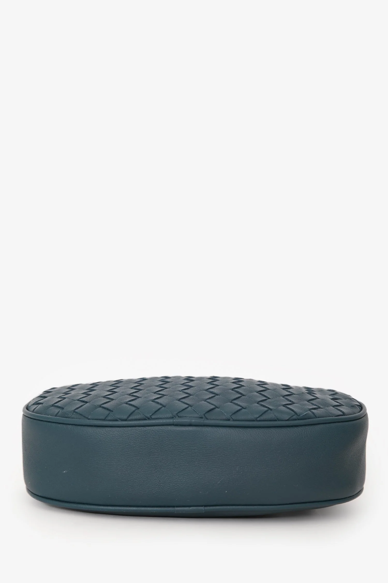Bottega Veneta Deep Teal Leather Intrecciato Belt Bag - Image 5