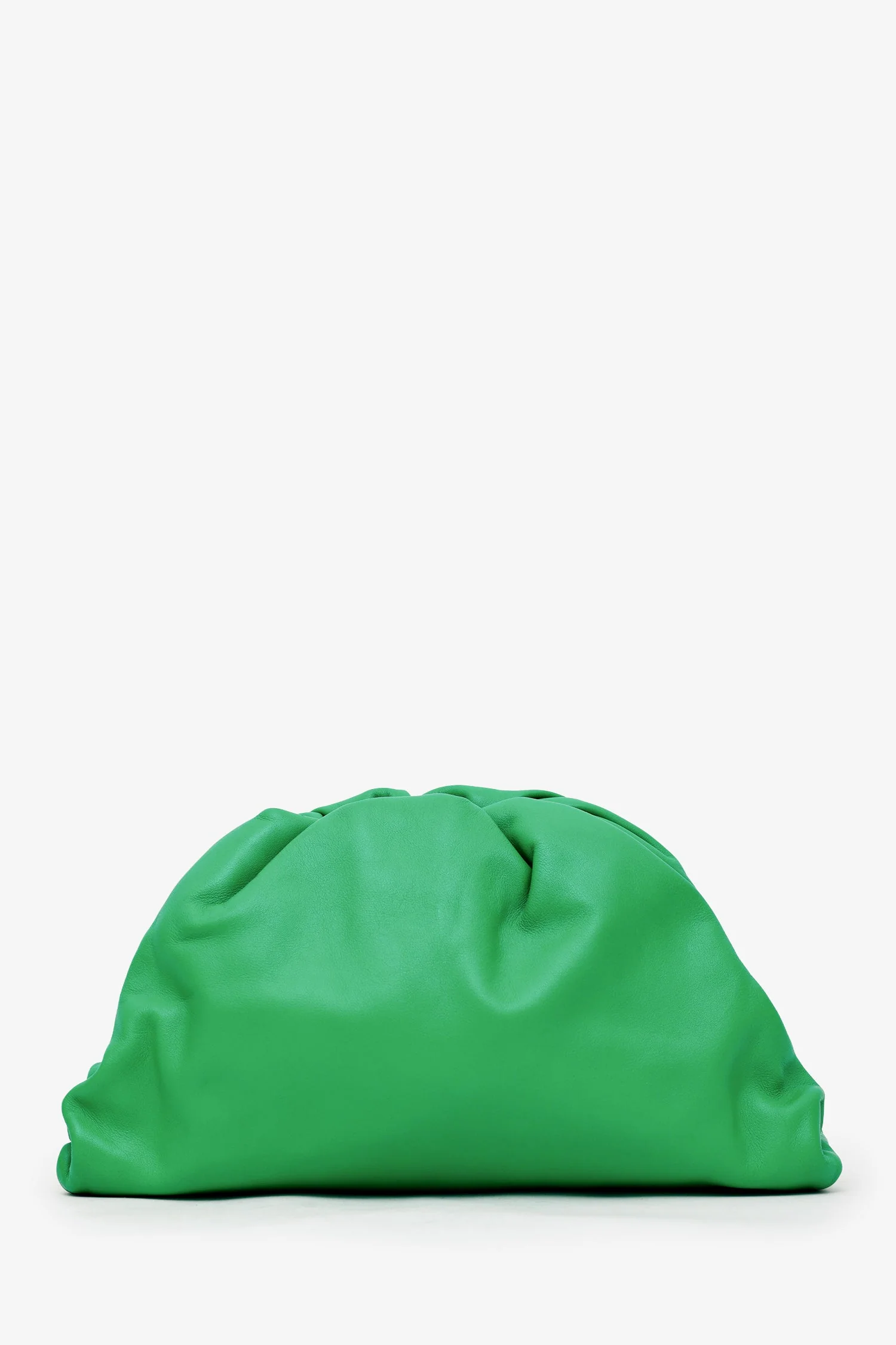 Bottega Veneta Emerald Green Leather Large Classic Pouch - Image 2
