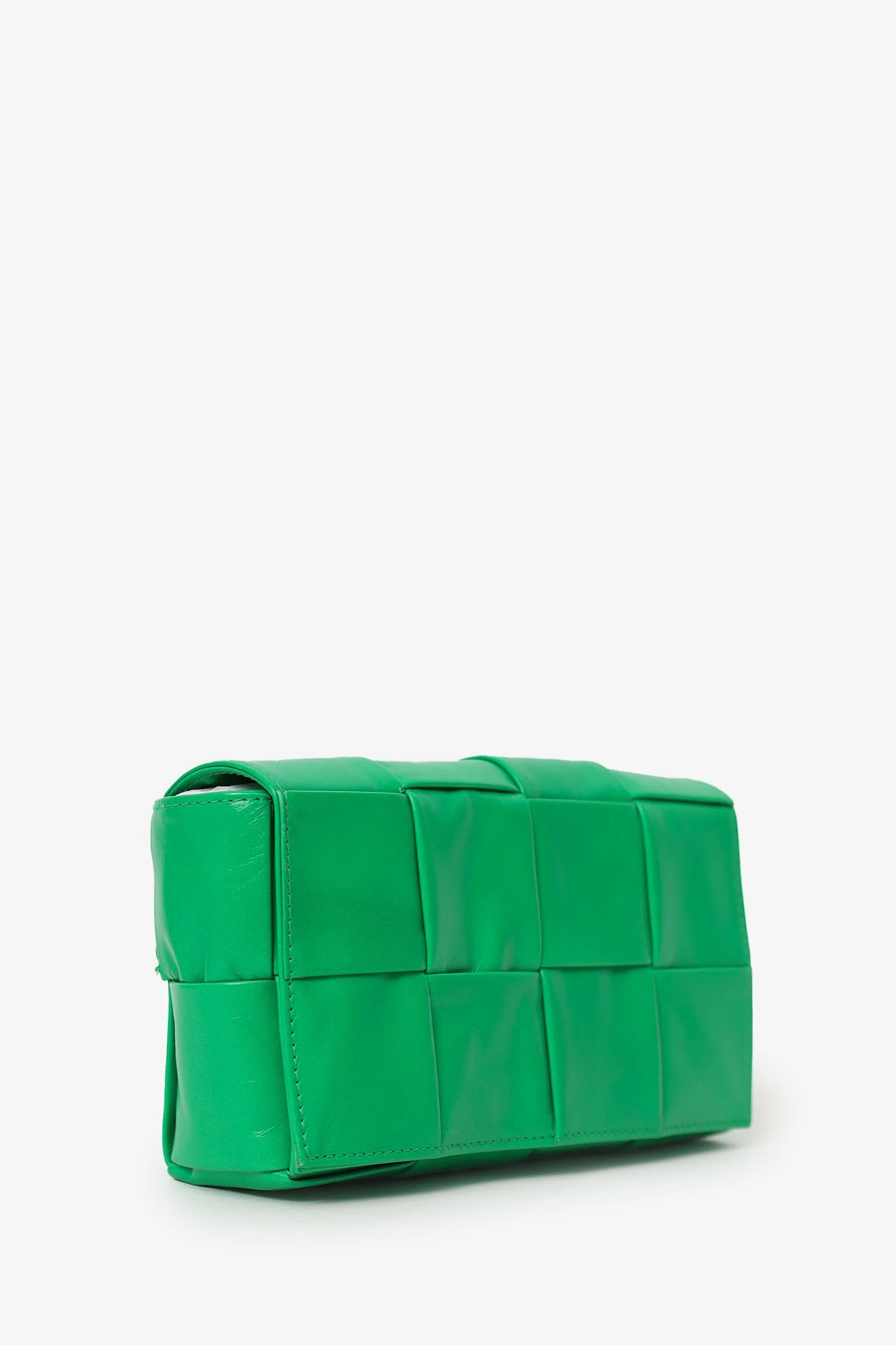 Bottega Veneta Green Leather Cassette Bag - Image 2