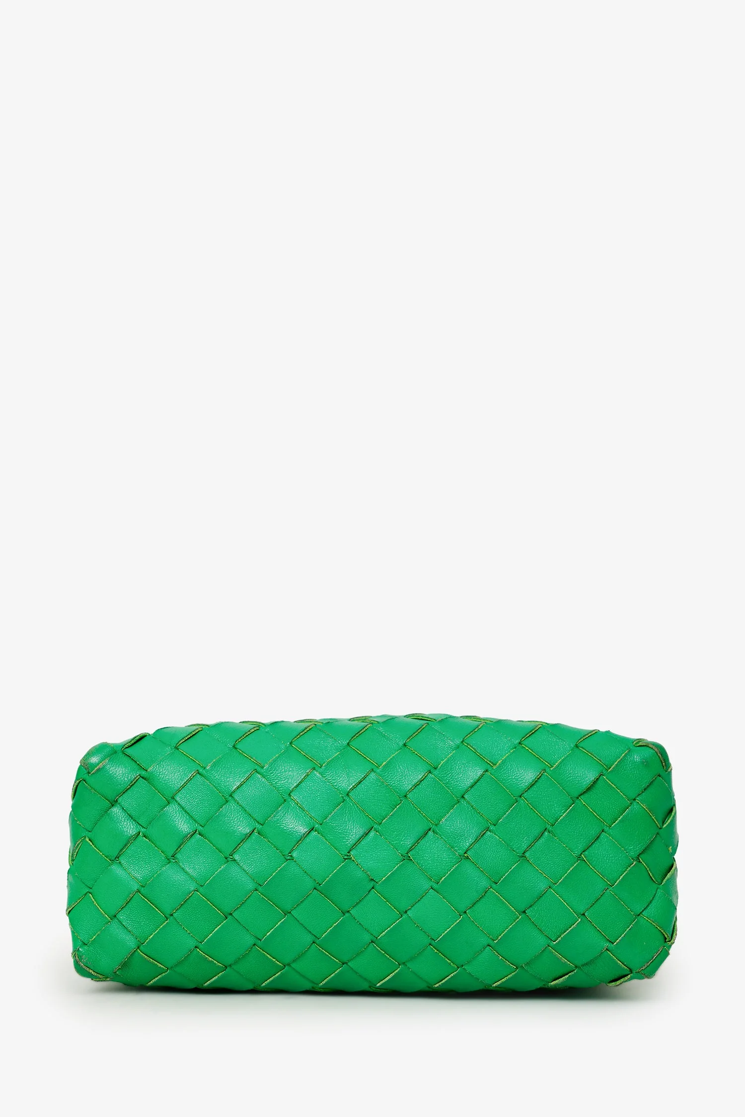 Bottega Veneta Green Leather Intrecciato Mini Loop Crossbody Bag - Image 5