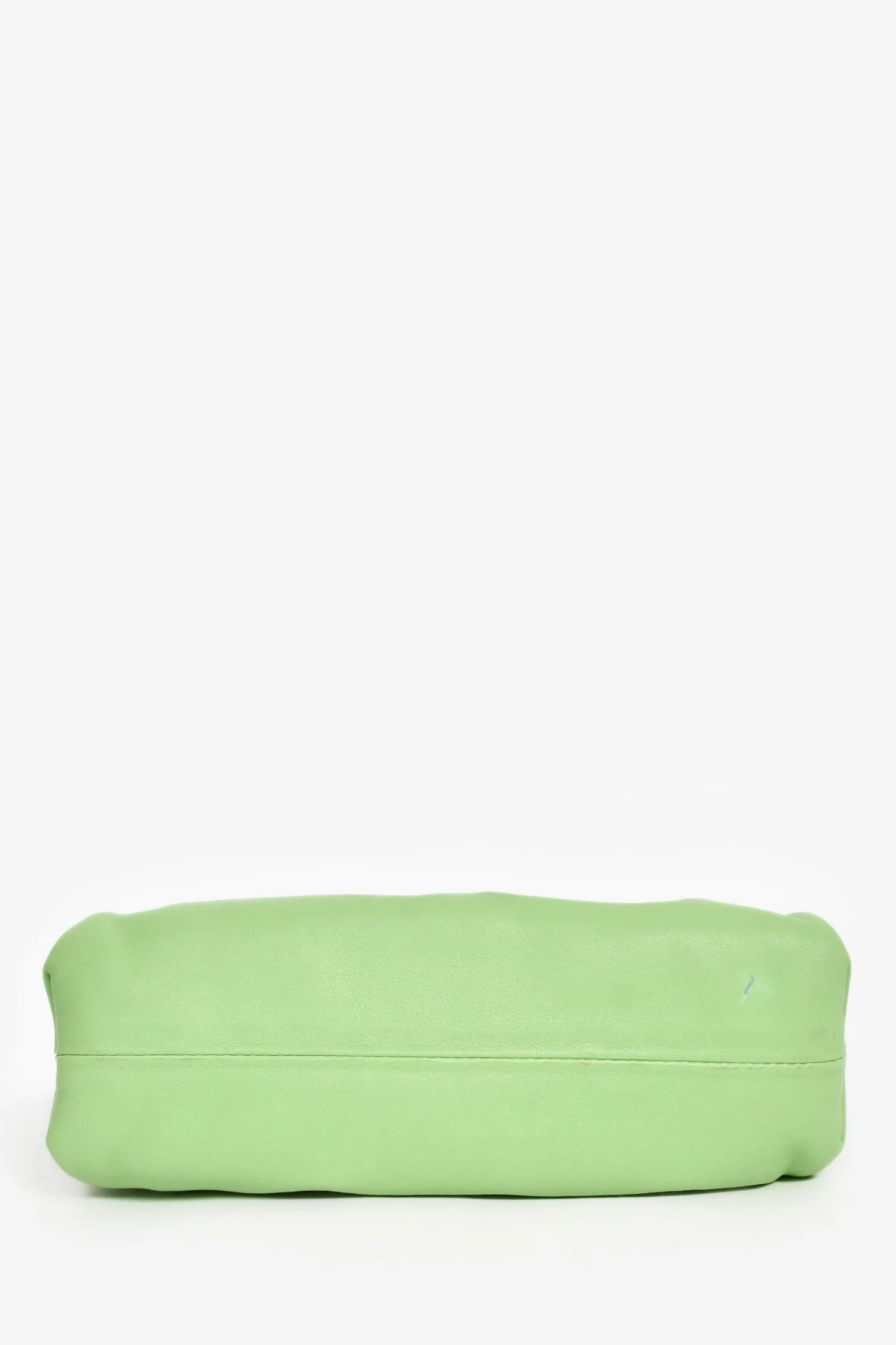 Bottega Veneta Green Leather Mini Pouch - Image 5