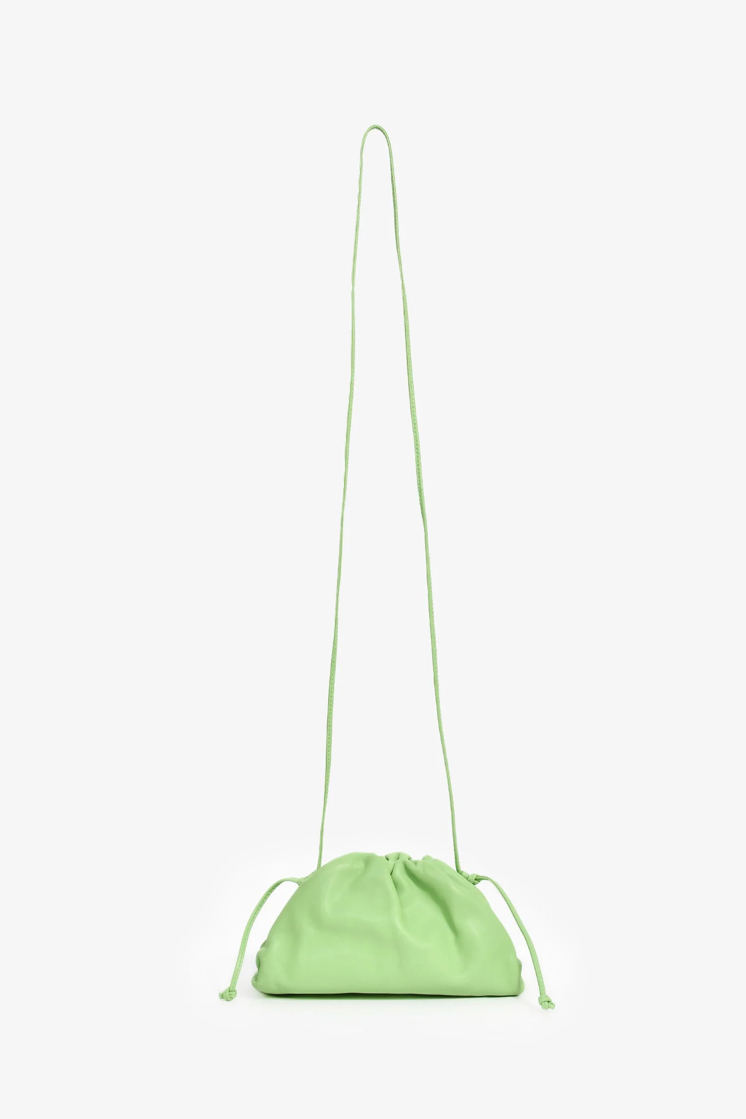 Bottega Veneta Green Leather Mini Pouch - Image 8