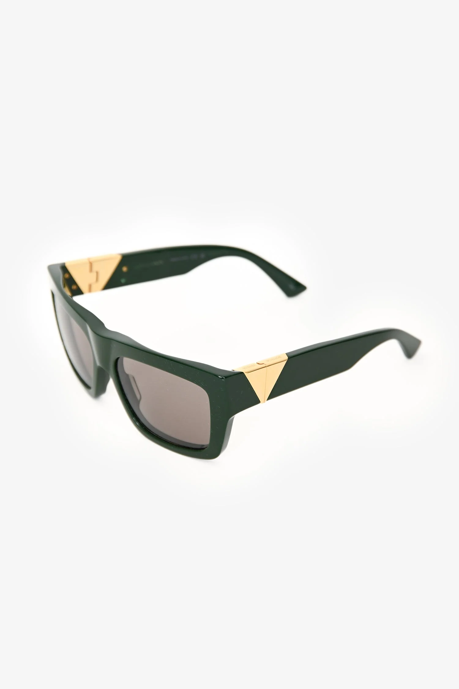 Bottega Veneta Green Rectangle Sunglasses - Image 2