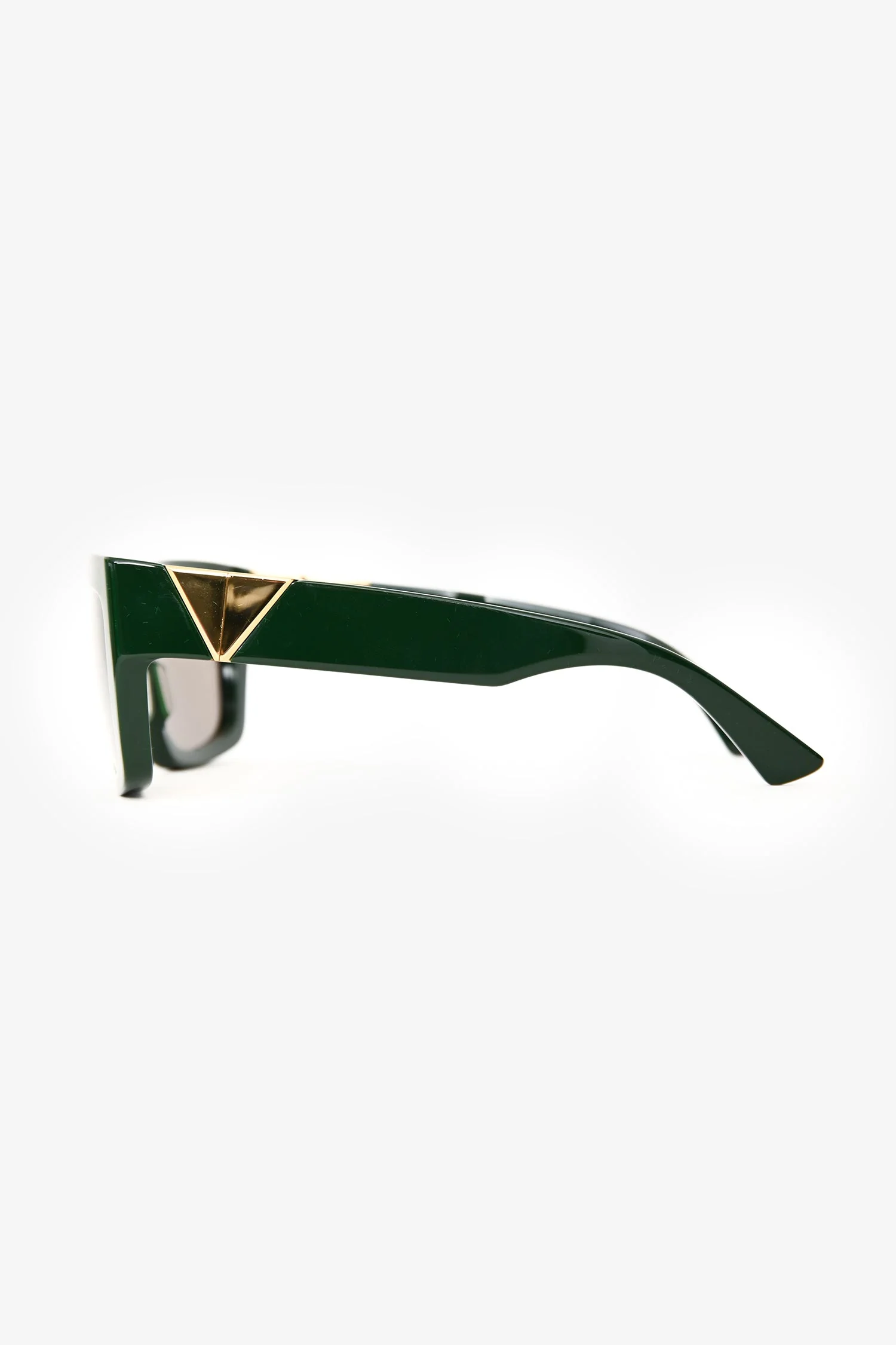 Bottega Veneta Green Rectangle Sunglasses - Image 3