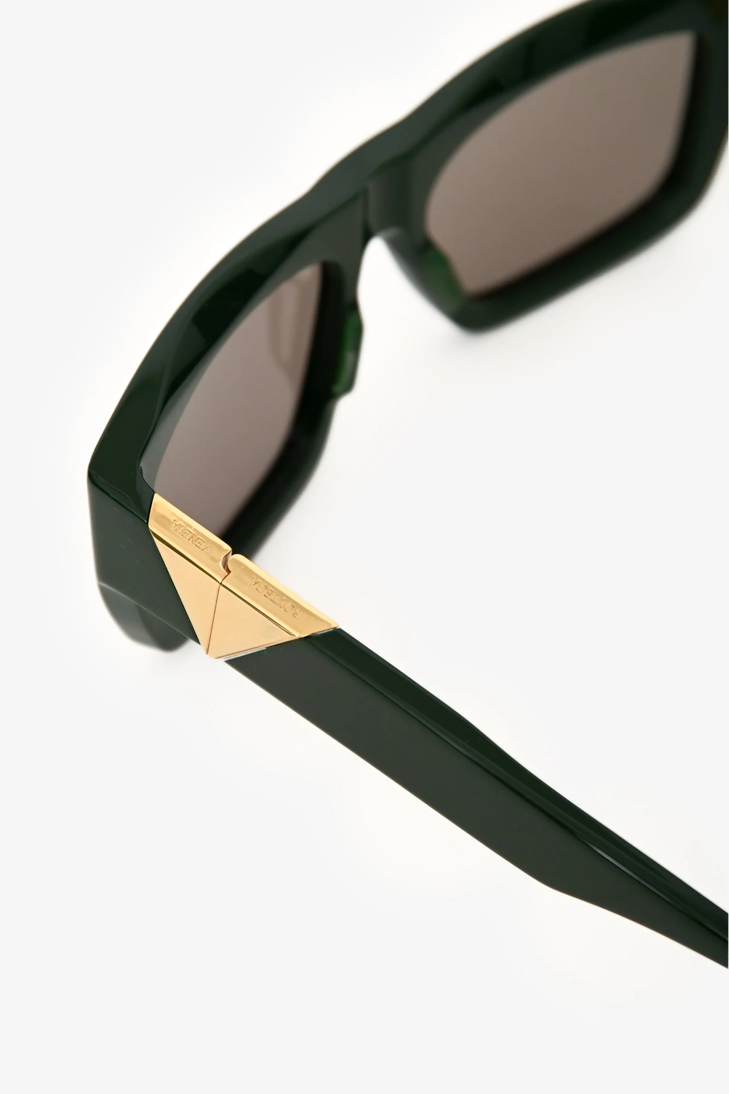 Bottega Veneta Green Rectangle Sunglasses - Image 4