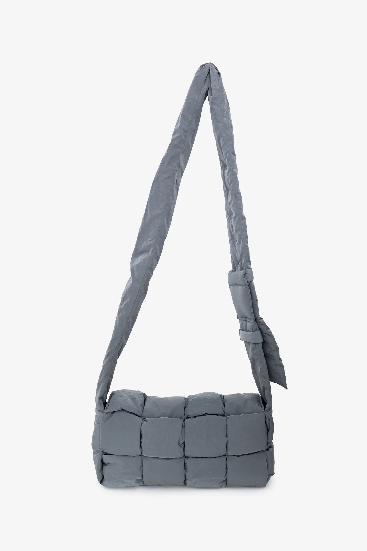 Bottega Veneta Grey Padded Intreccio-Woven Nylon Crossbody Bag - Image 7