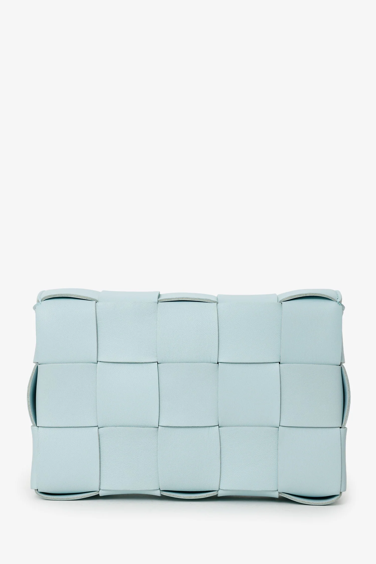 Bottega Veneta Light Blue Intrecciato Leather Cassette Crossbody Bag - Image 3