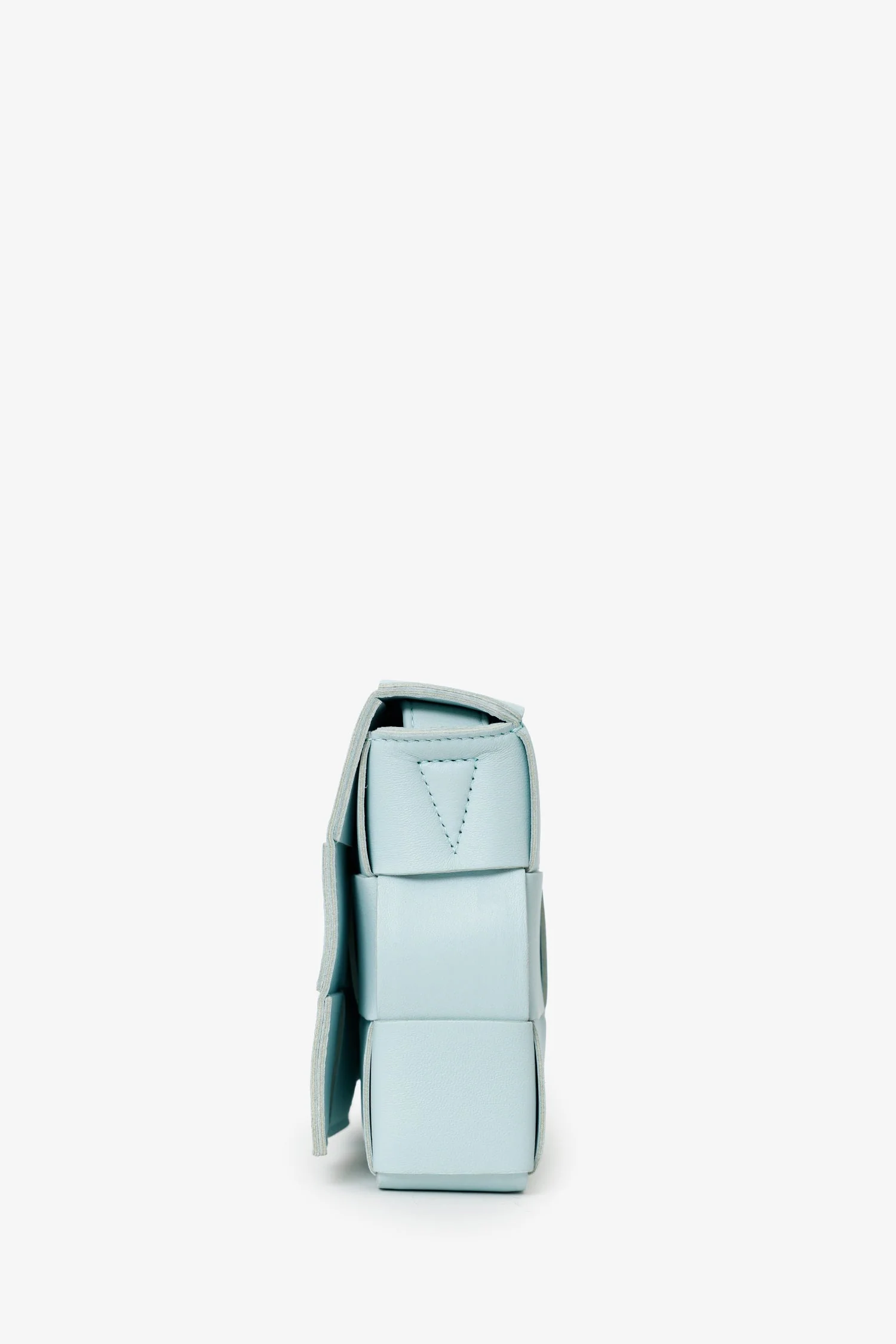 Bottega Veneta Light Blue Intrecciato Leather Cassette Crossbody Bag - Image 4