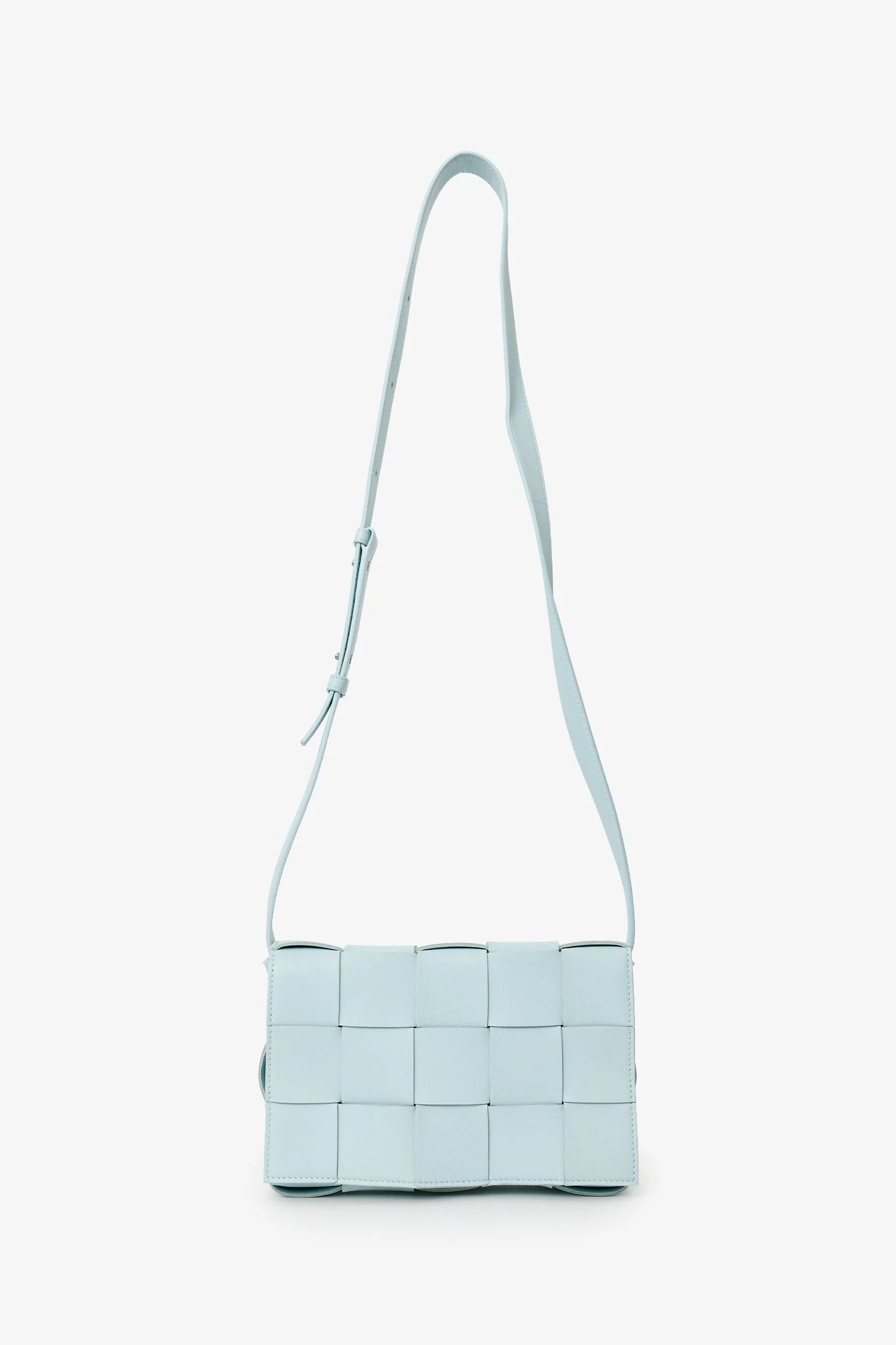 Bottega Veneta Light Blue Intrecciato Leather Cassette Crossbody Bag - Image 6