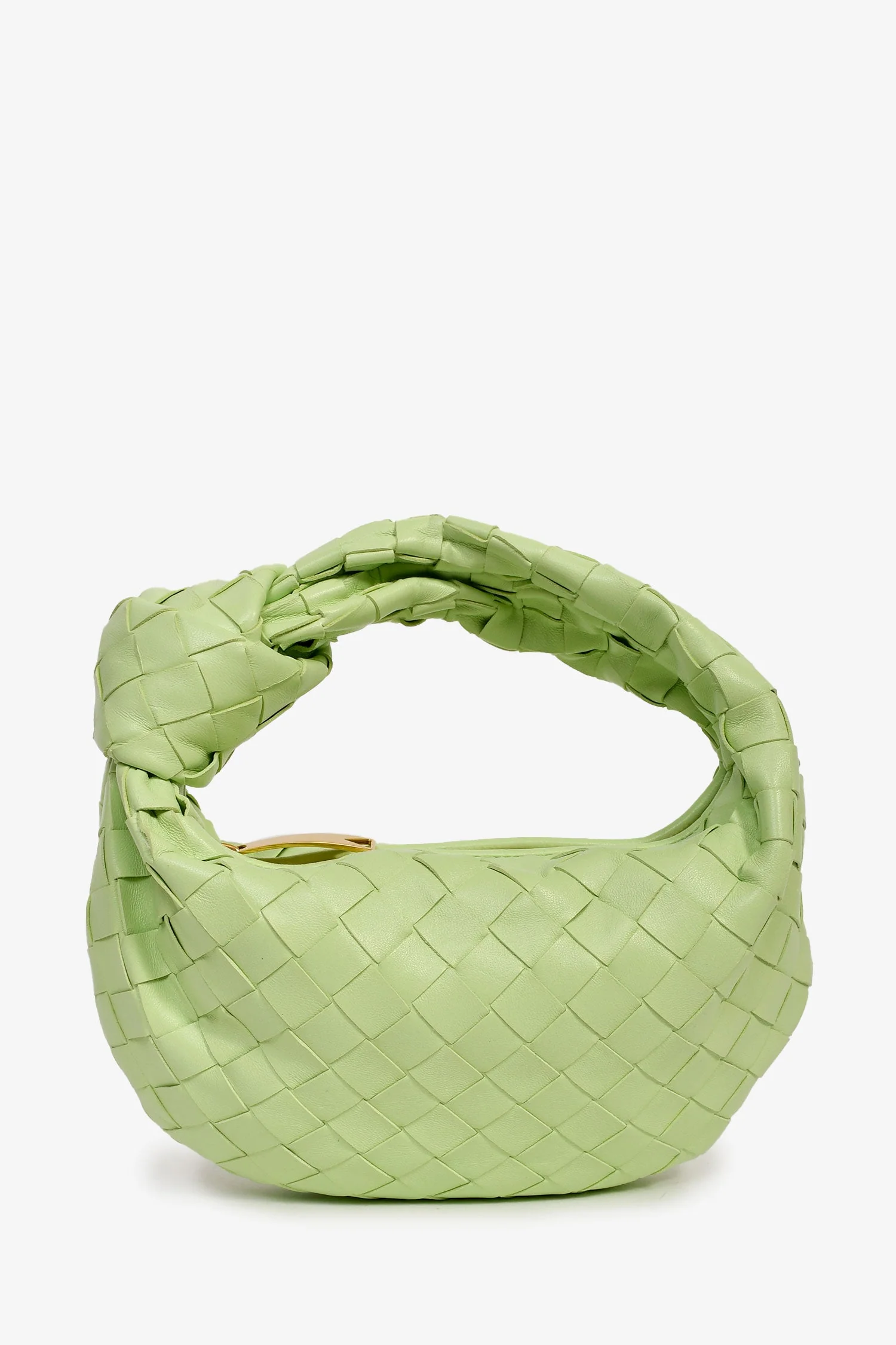 Bottega Veneta Lime Green Intrecciato Leather Mini Jodie Bag - Image 2